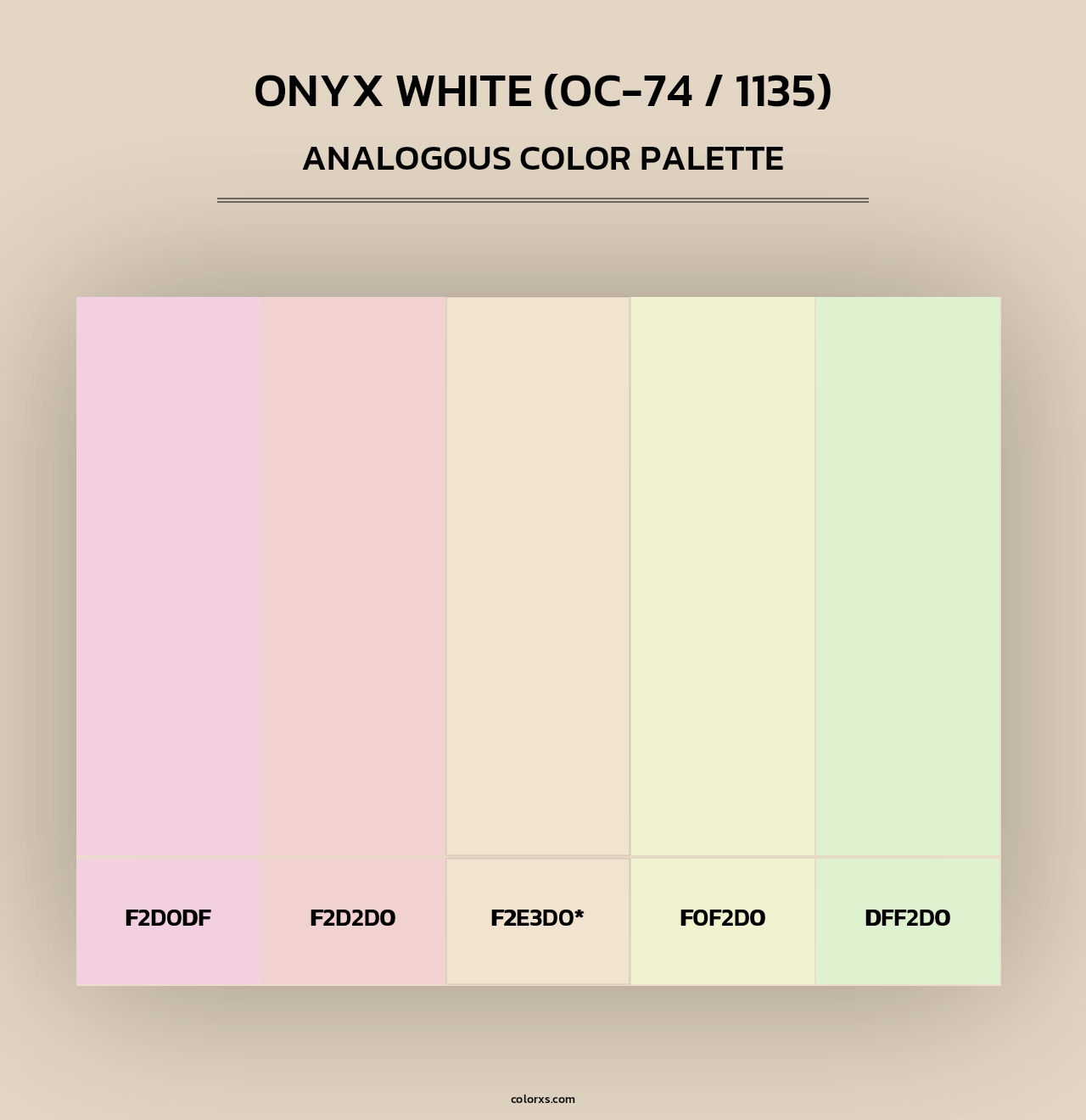 Onyx White (OC-74 / 1135) - Analogous Color Palette