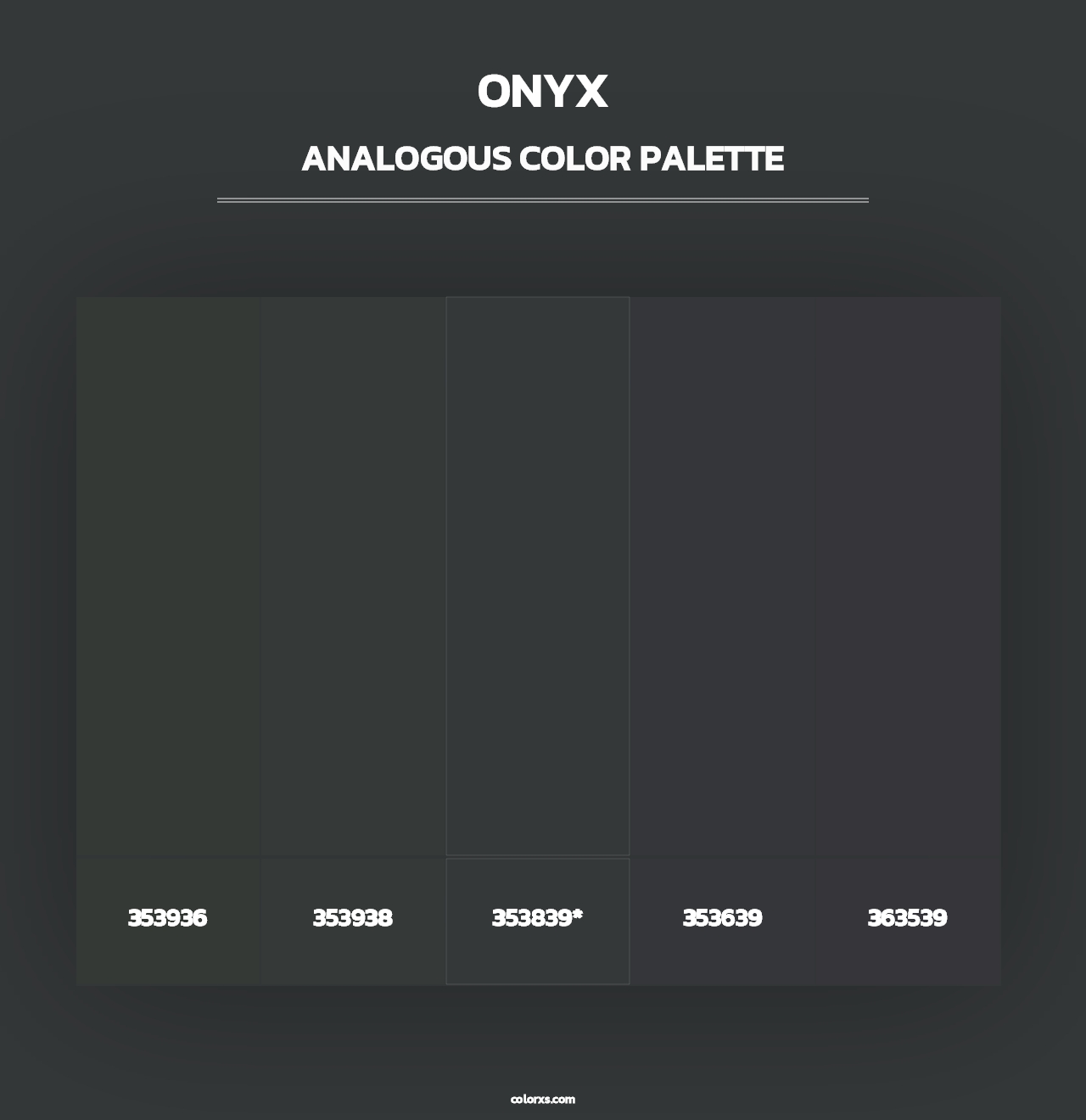Onyx - Analogous Color Palette