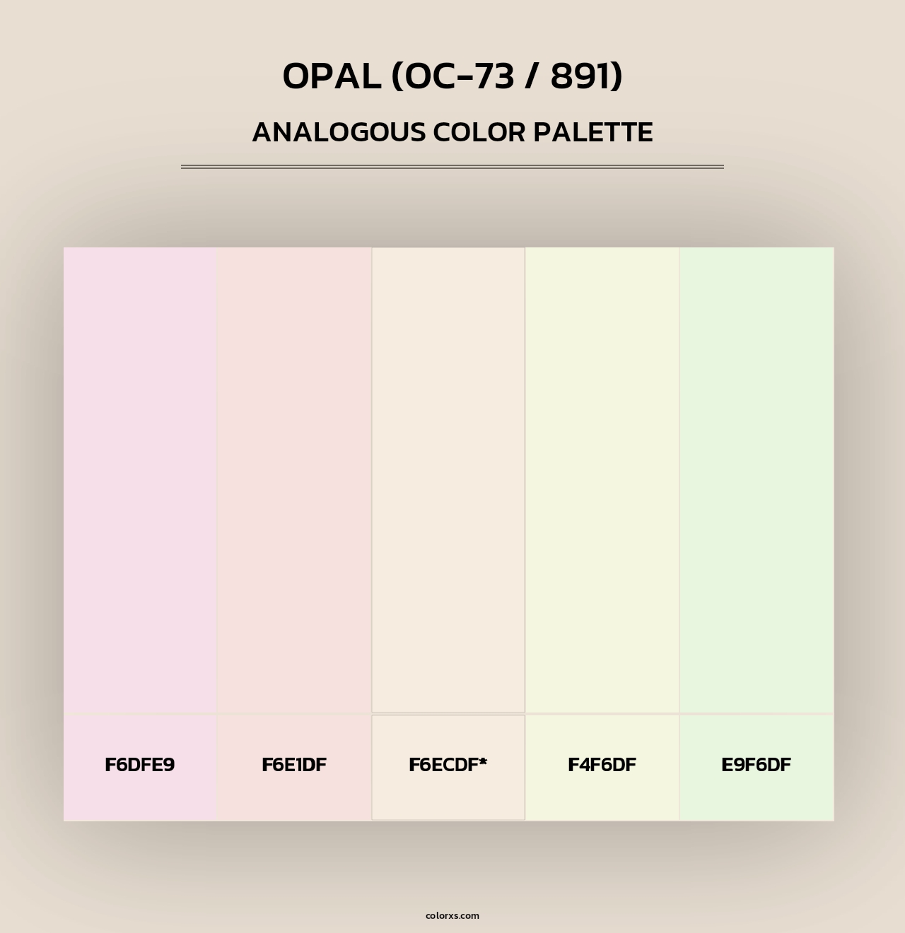 Opal (OC-73 / 891) - Analogous Color Palette