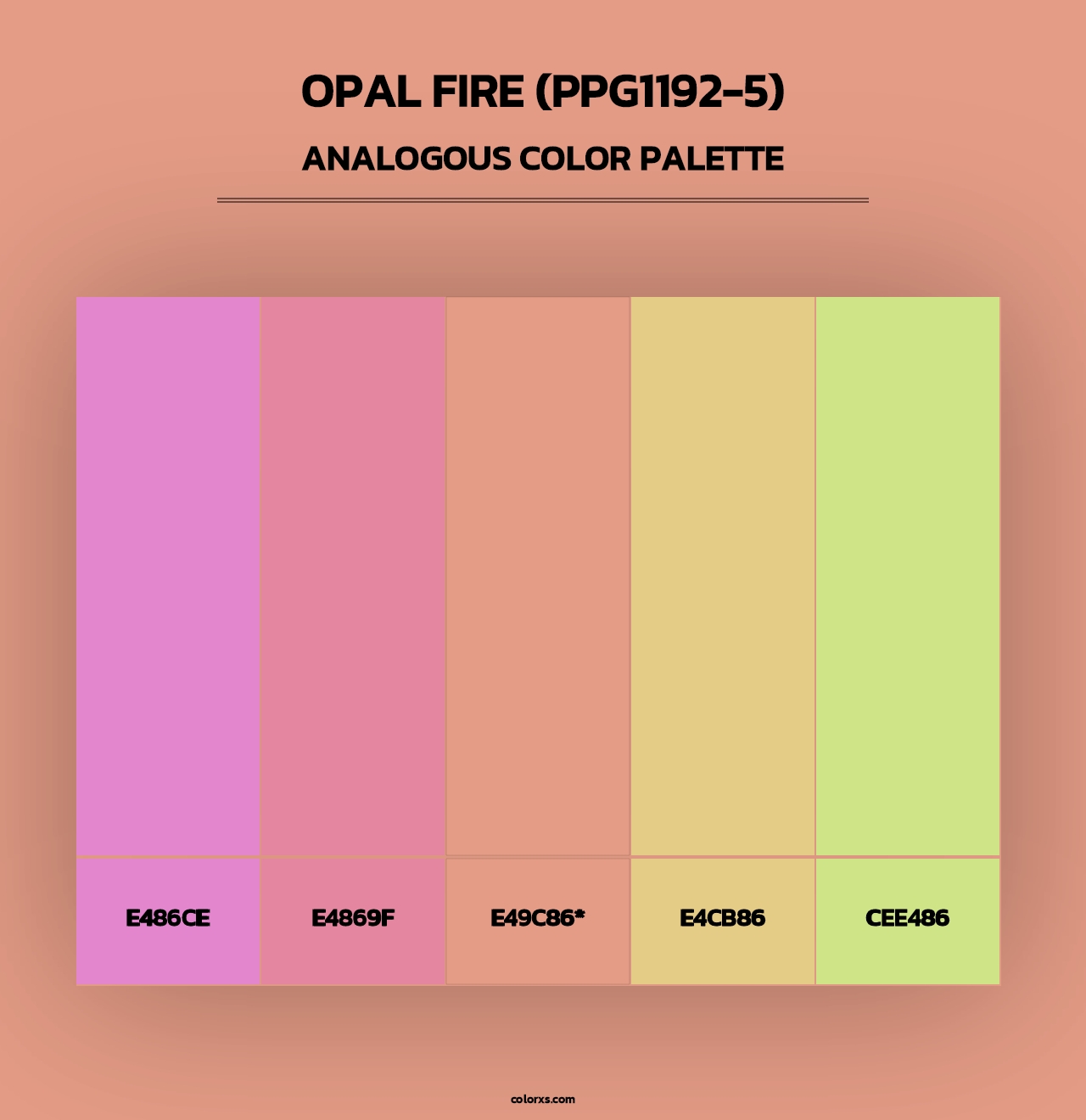 Opal Fire (PPG1192-5) - Analogous Color Palette
