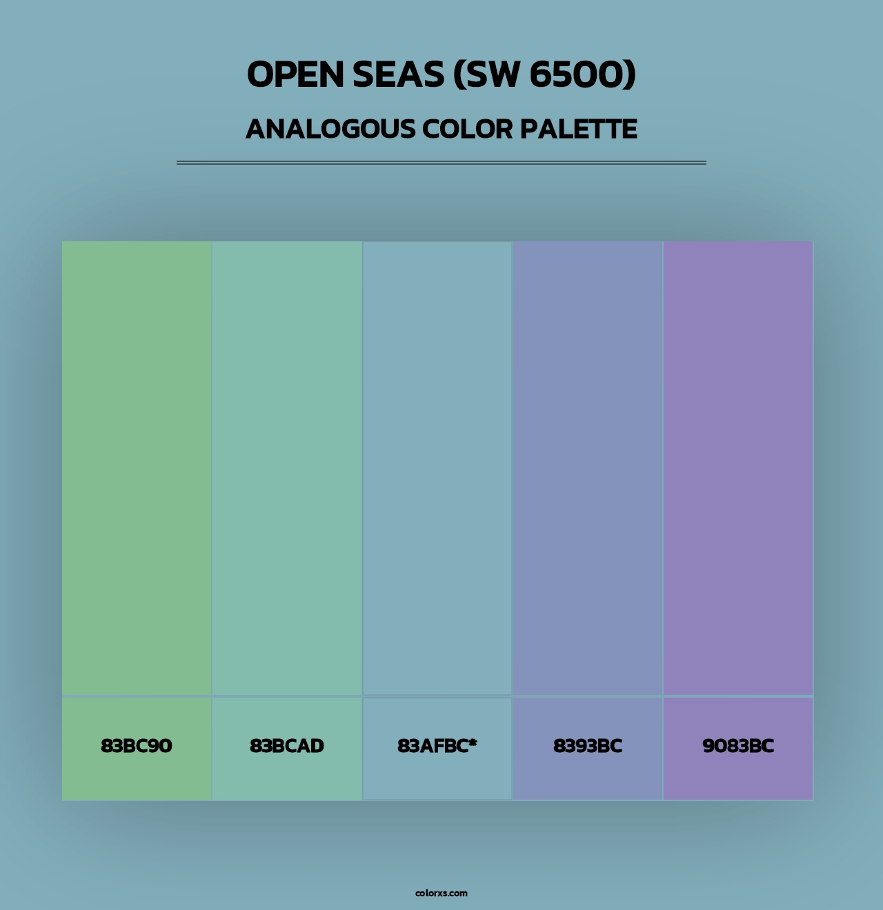Open Seas (SW 6500) - Analogous Color Palette