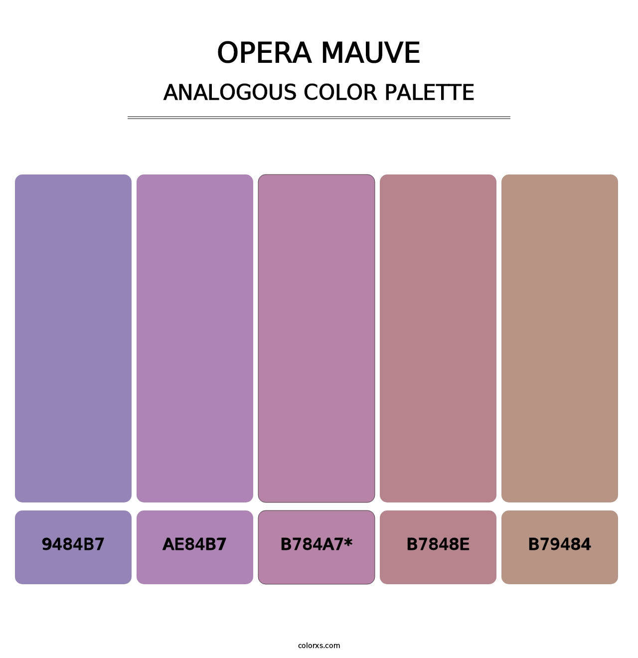 Opera Mauve - Analogous Color Palette