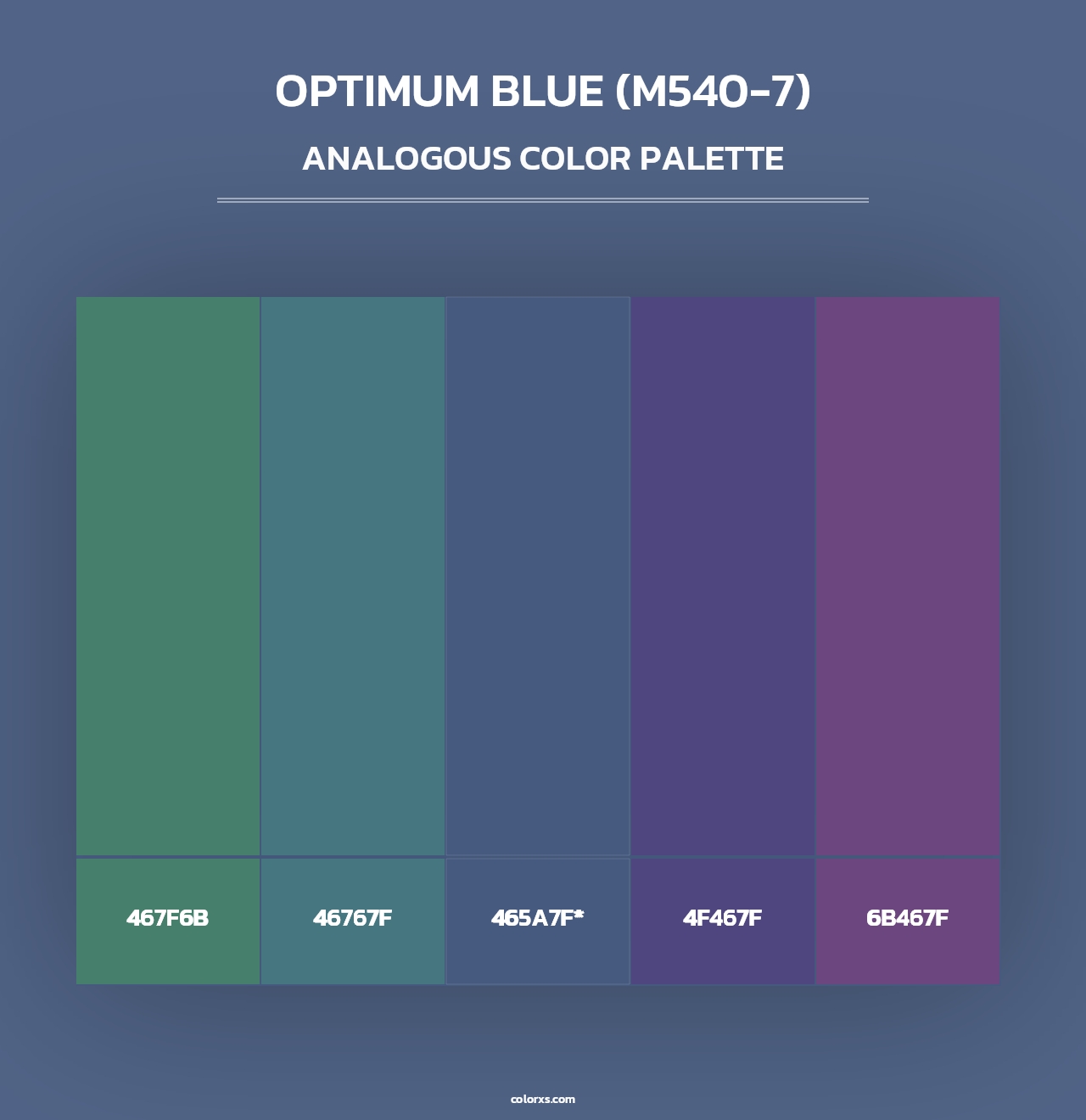 Optimum Blue (M540-7) - Analogous Color Palette