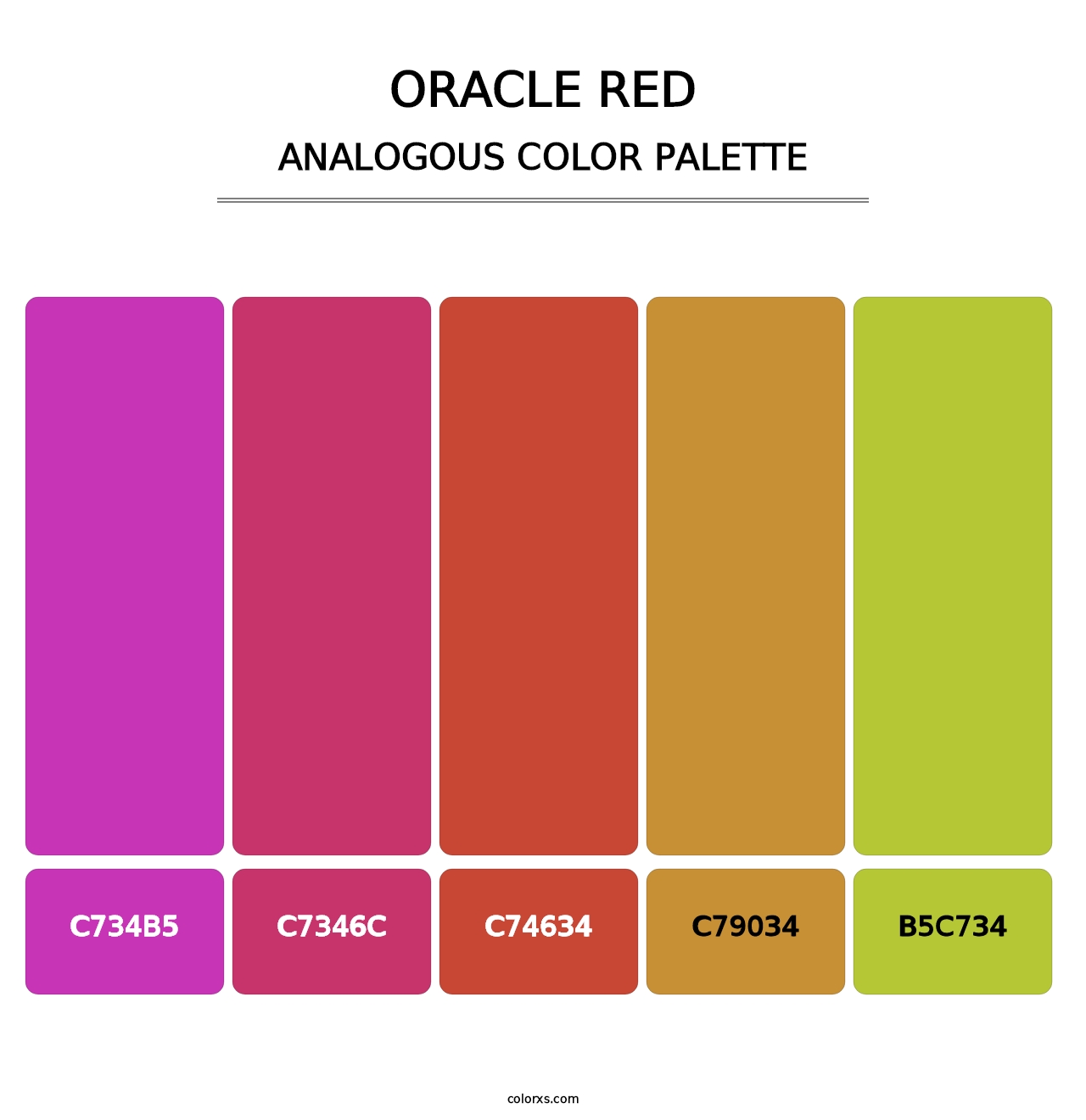 Oracle Red - Analogous Color Palette