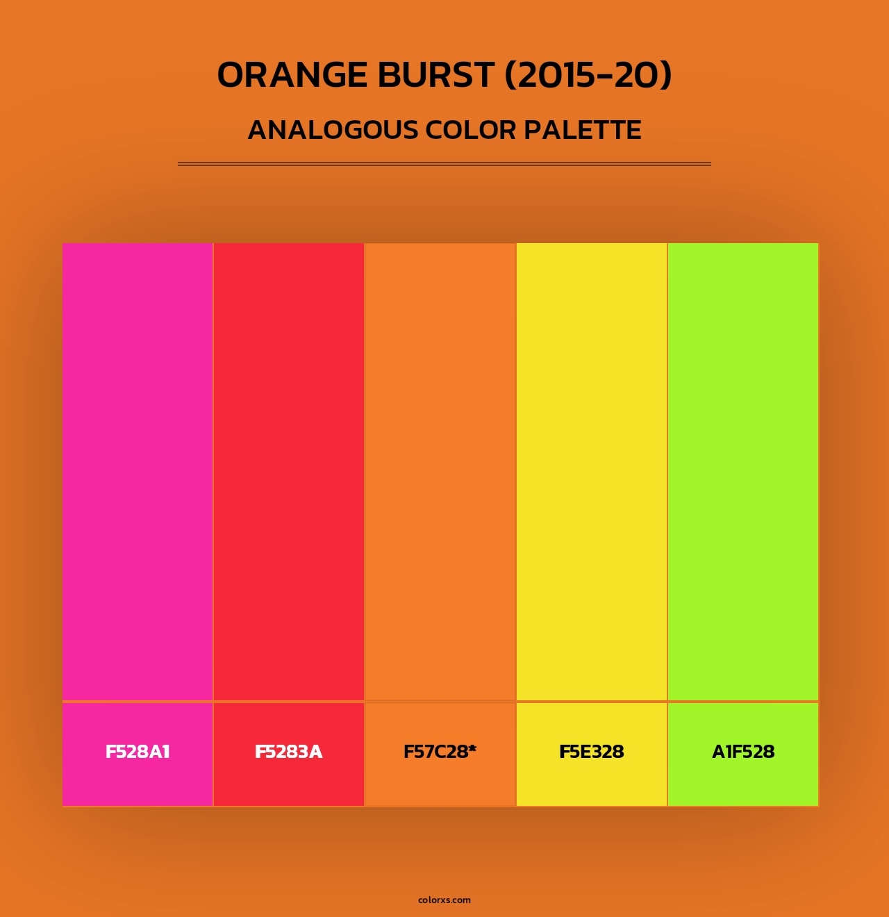 Orange Burst (2015-20) - Analogous Color Palette