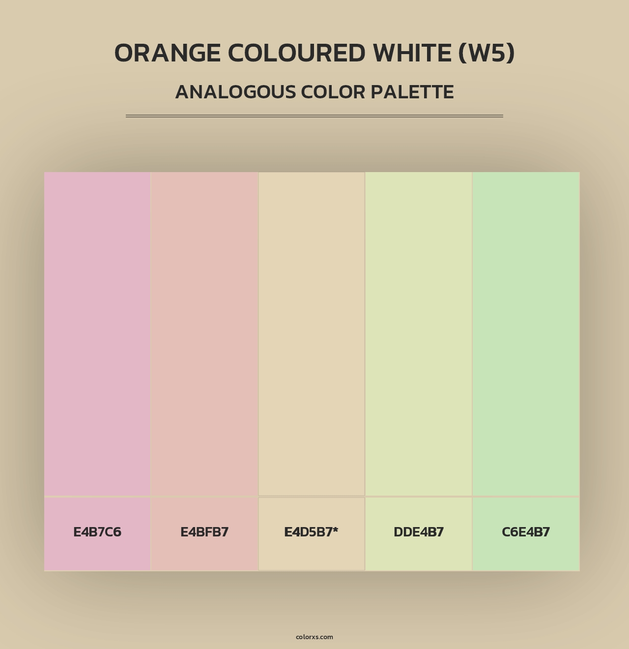 Orange Coloured White (W5) - Analogous Color Palette