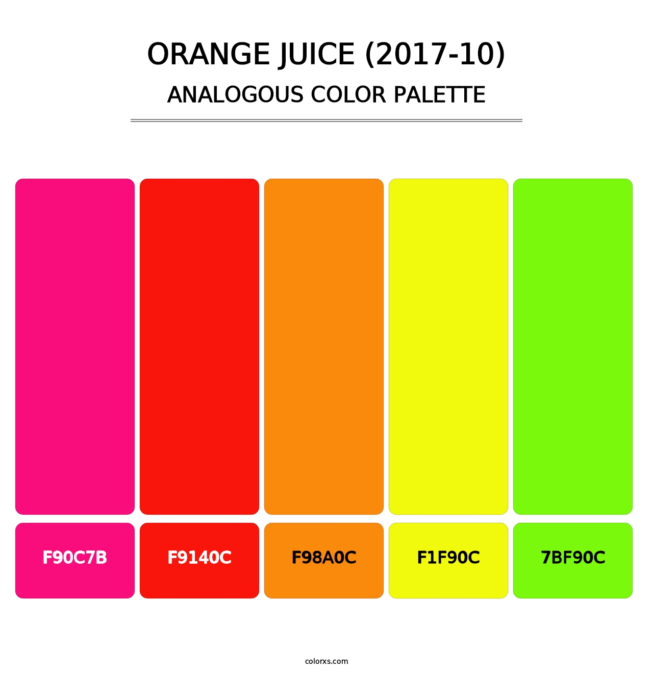Orange Juice (2017-10) - Analogous Color Palette