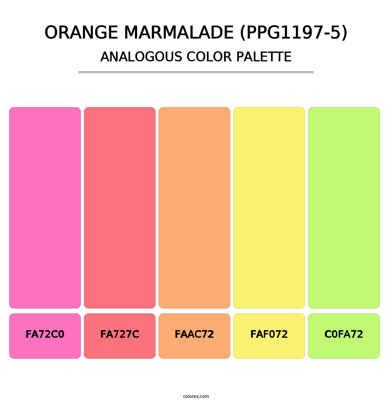 Orange Marmalade (PPG1197-5) - Analogous Color Palette