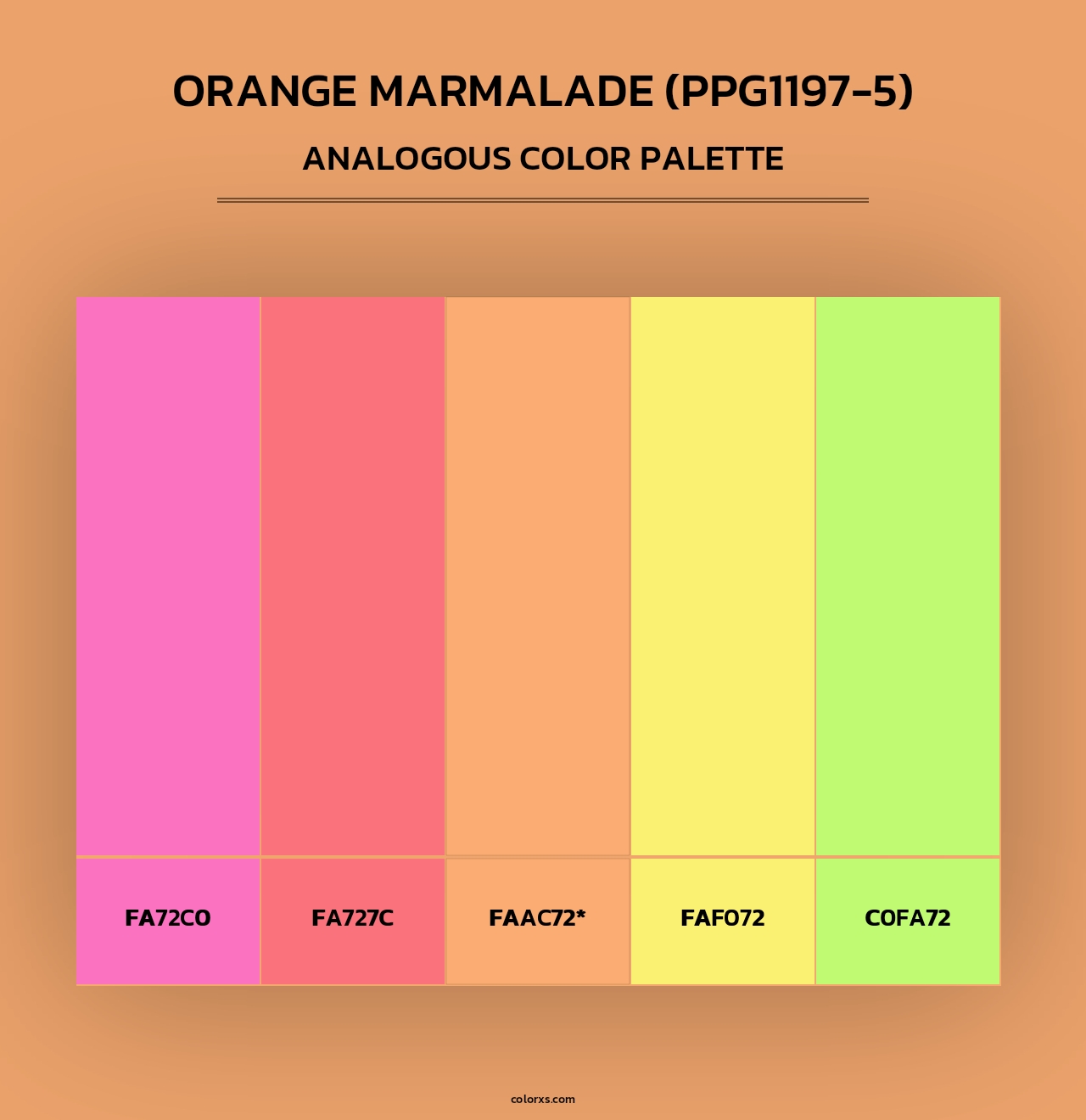 Orange Marmalade (PPG1197-5) - Analogous Color Palette