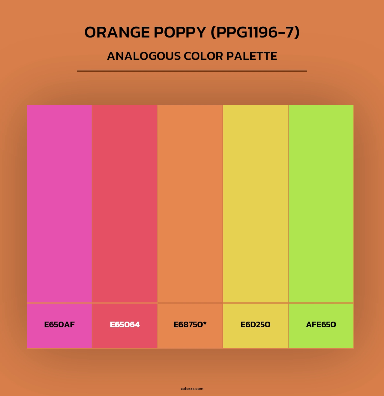 Orange Poppy (PPG1196-7) - Analogous Color Palette