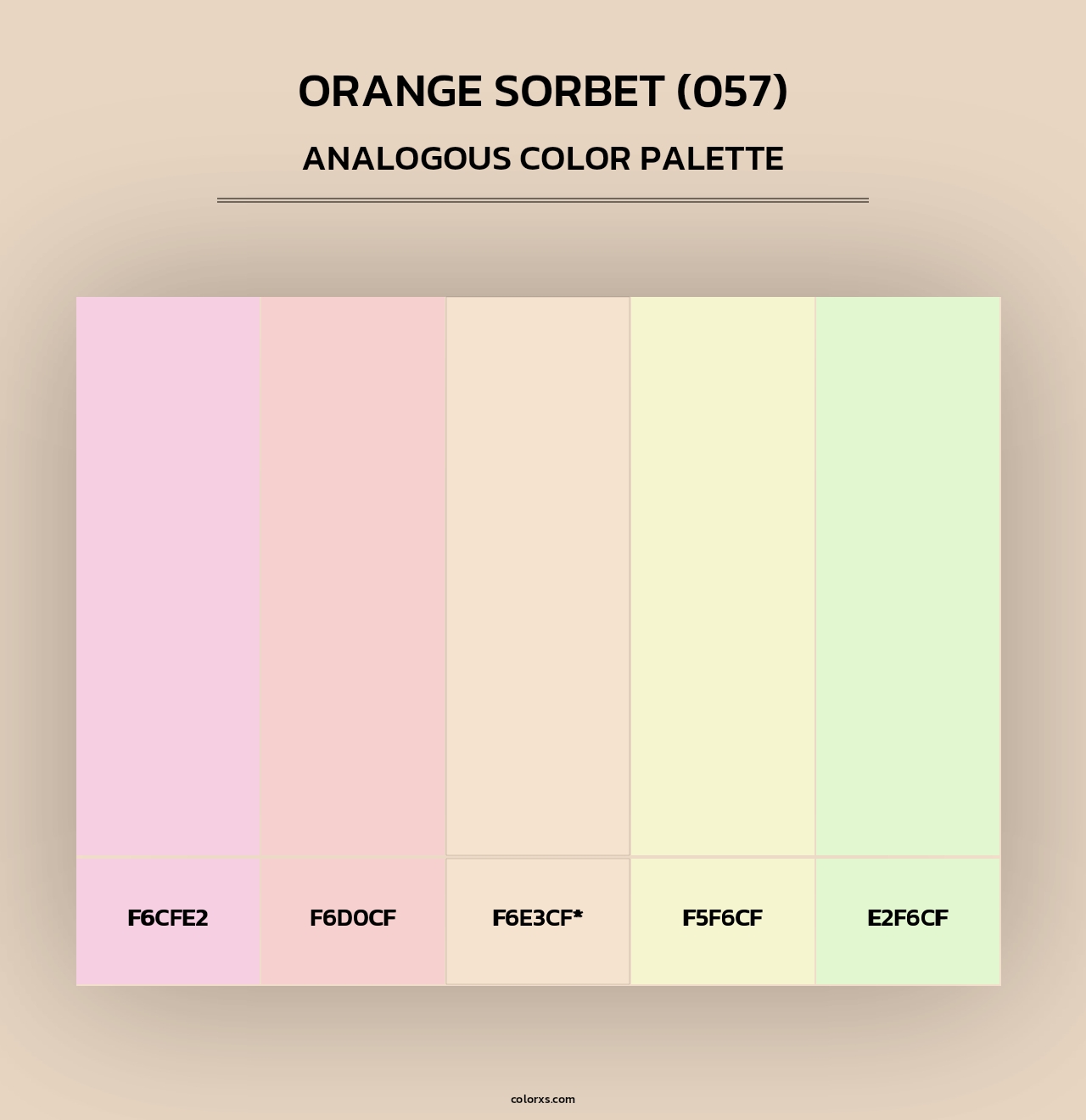 Orange Sorbet (057) - Analogous Color Palette