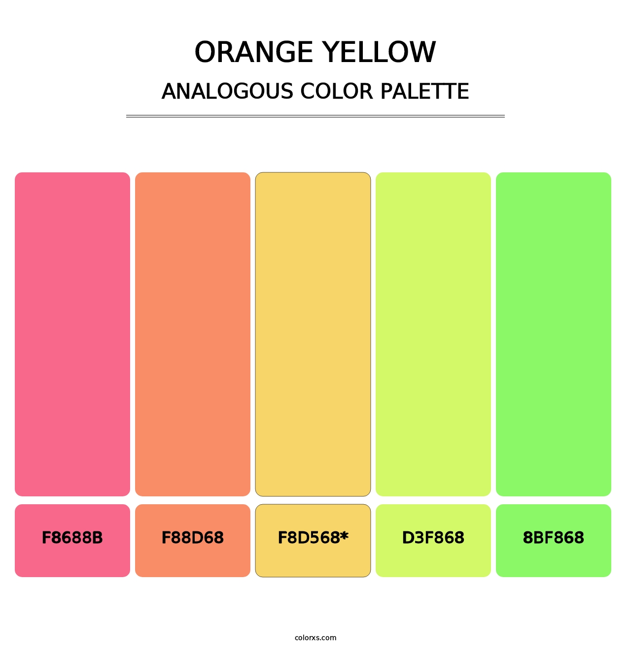 Orange Yellow - Analogous Color Palette