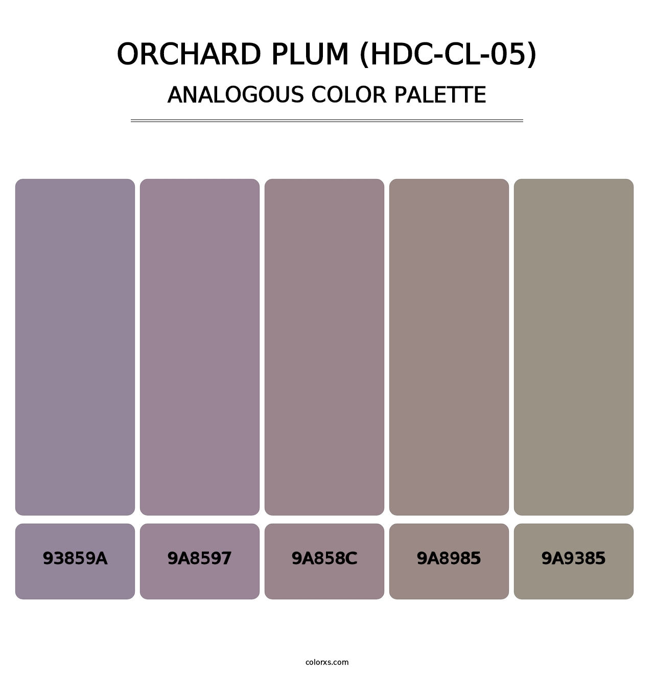 Orchard Plum (HDC-CL-05) - Analogous Color Palette