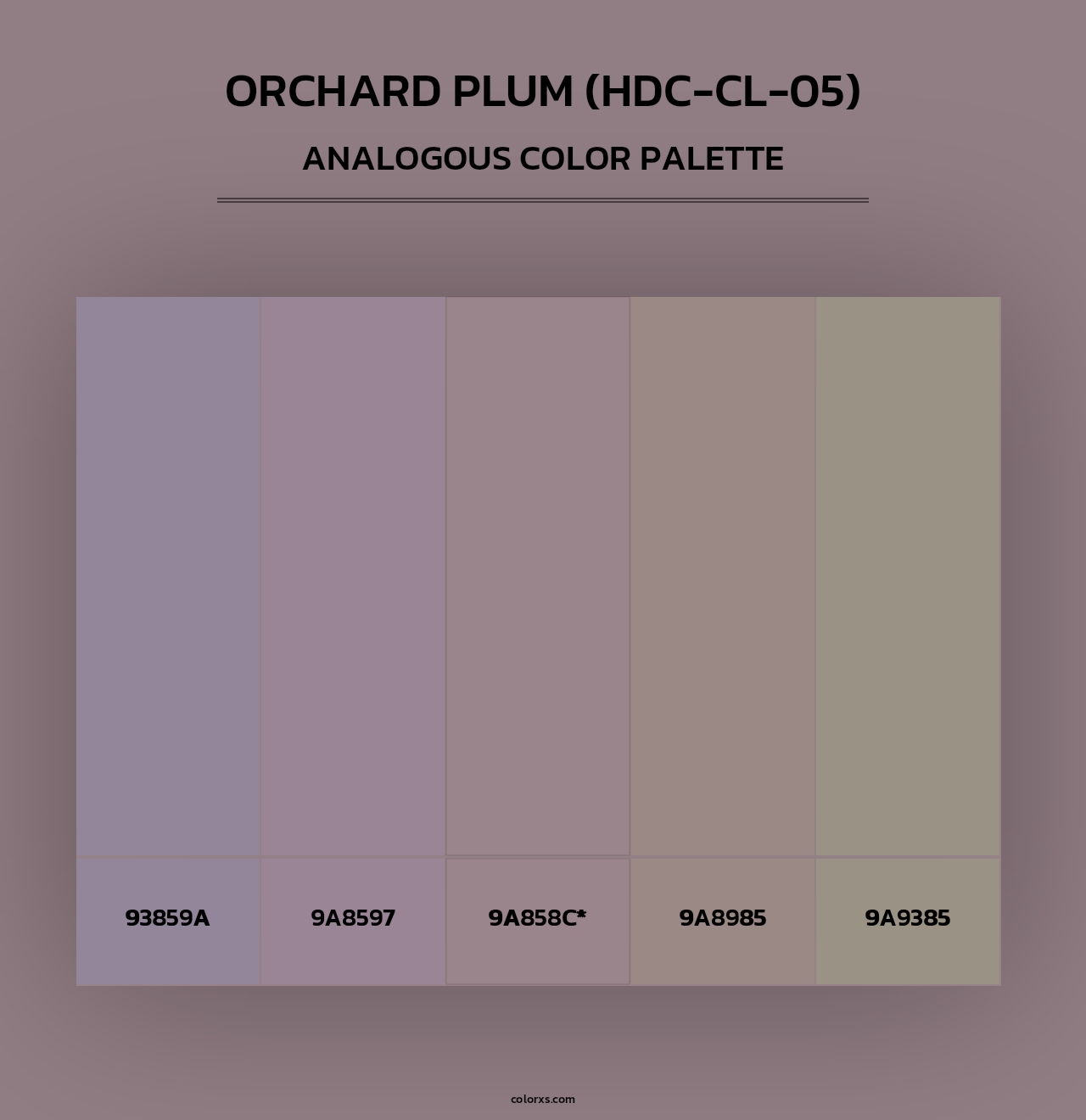Orchard Plum (HDC-CL-05) - Analogous Color Palette