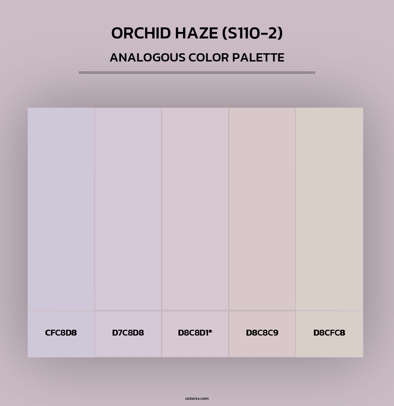 Orchid Haze (S110-2) - Analogous Color Palette