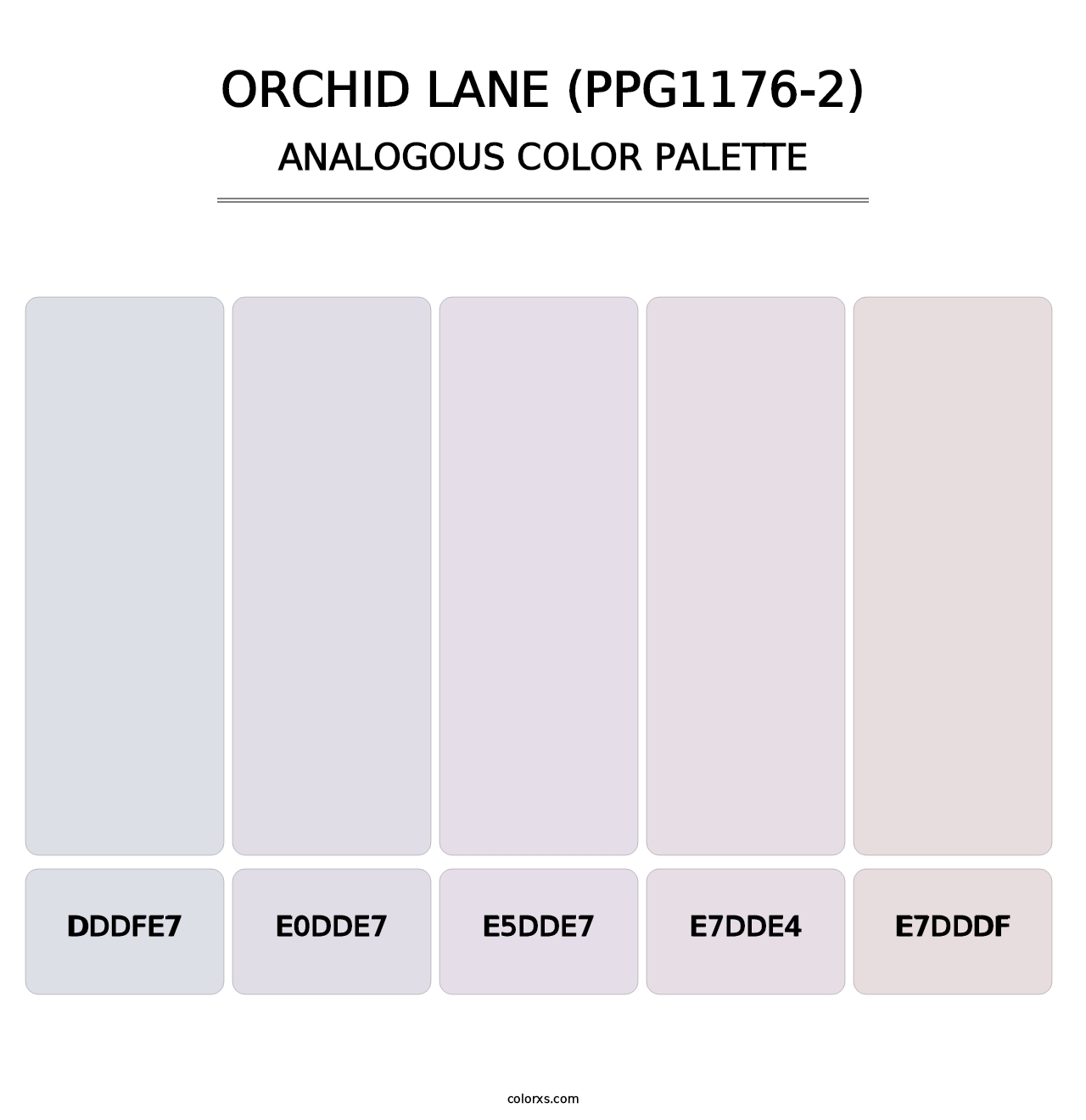 Orchid Lane (PPG1176-2) - Analogous Color Palette