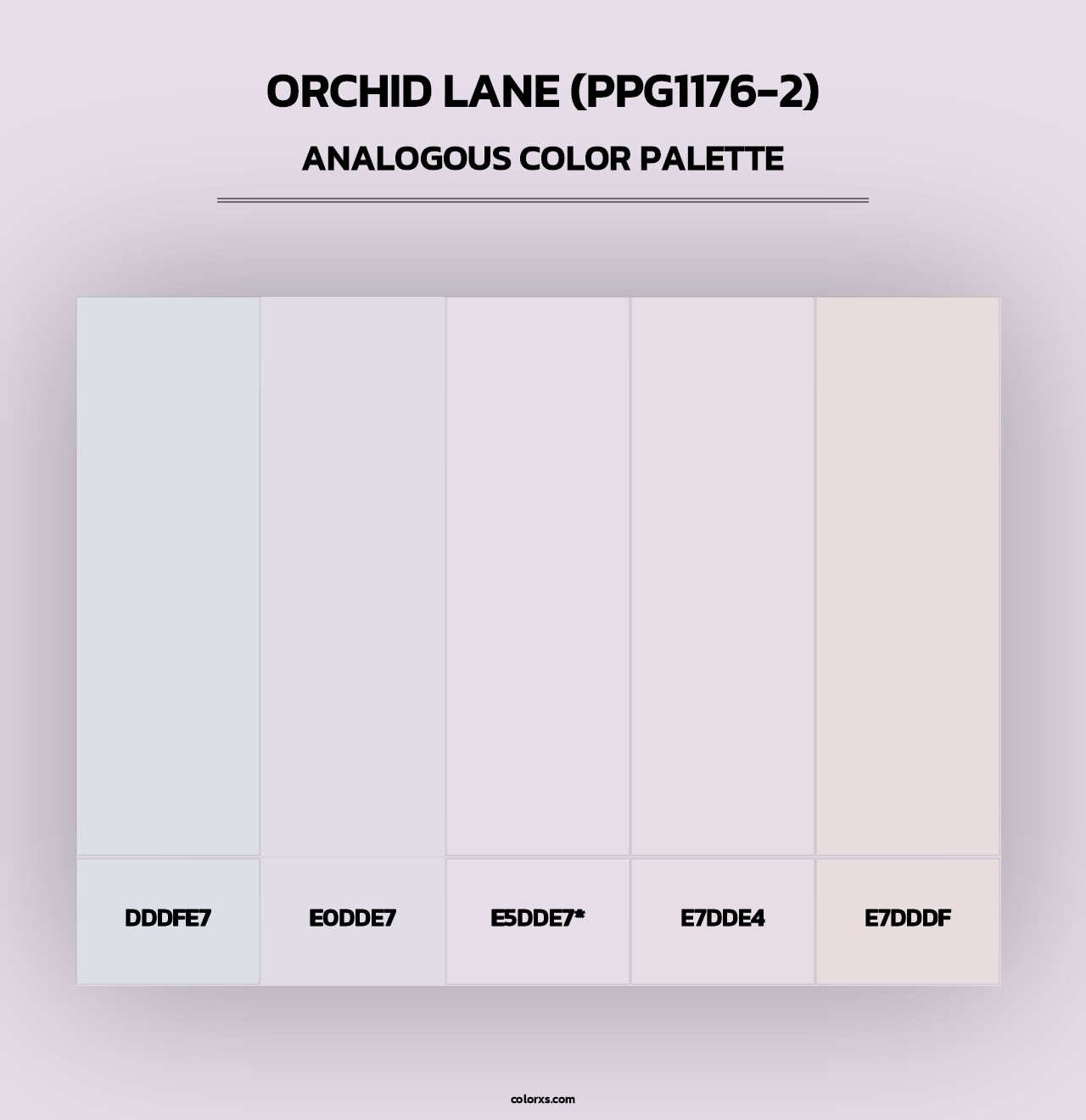 Orchid Lane (PPG1176-2) - Analogous Color Palette