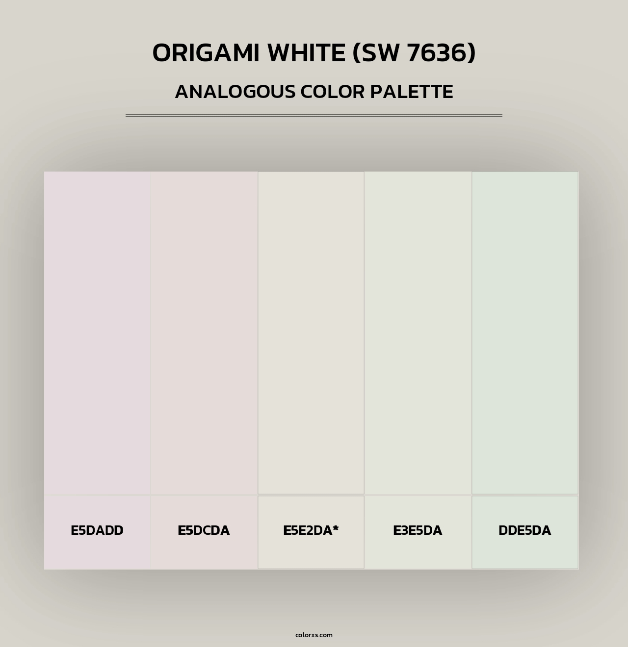Origami White (SW 7636) - Analogous Color Palette