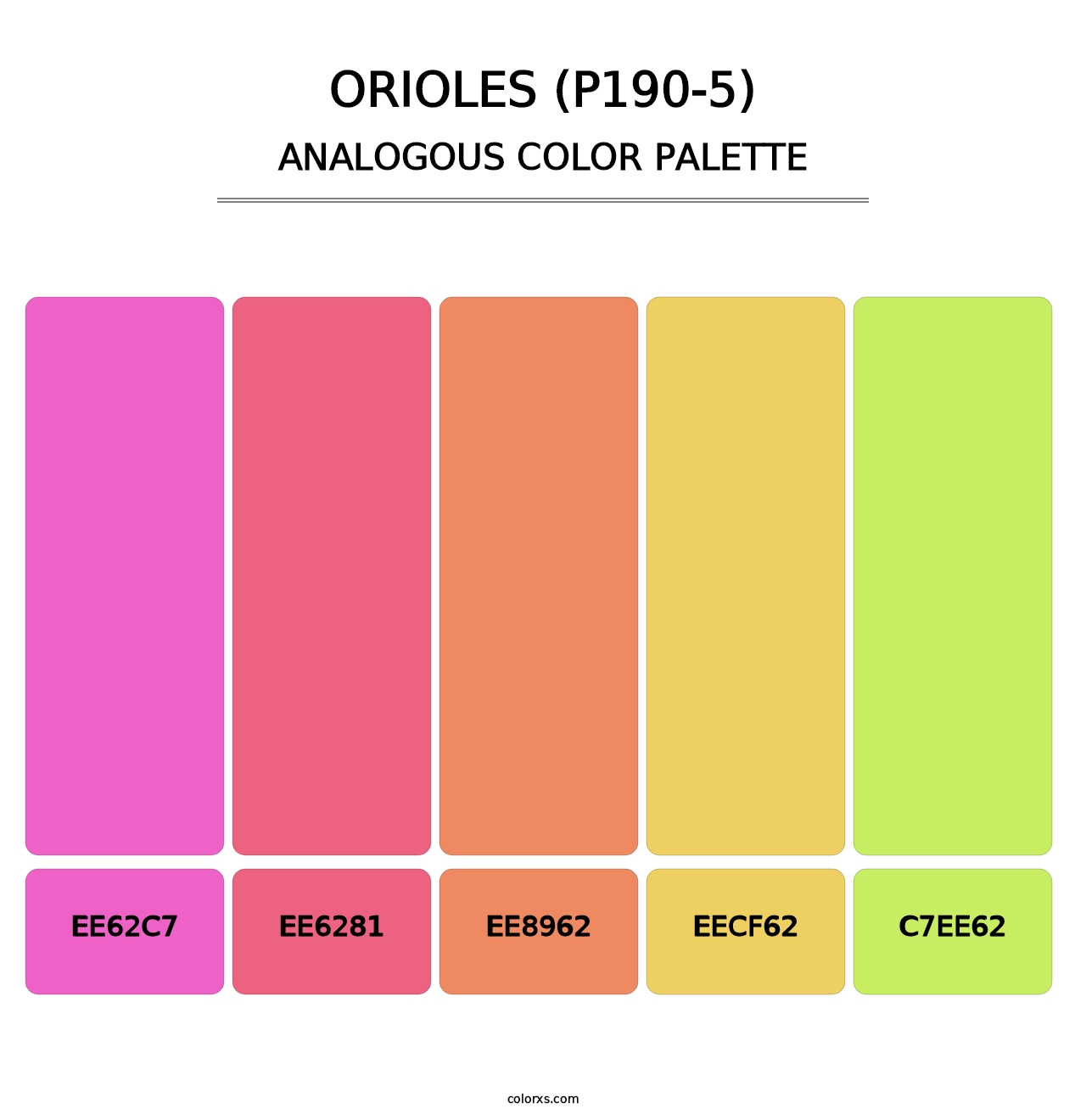 Orioles (P190-5) - Analogous Color Palette