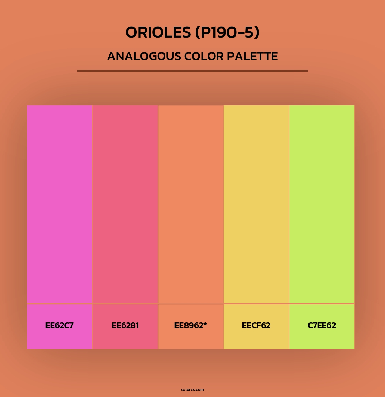 Orioles (P190-5) - Analogous Color Palette