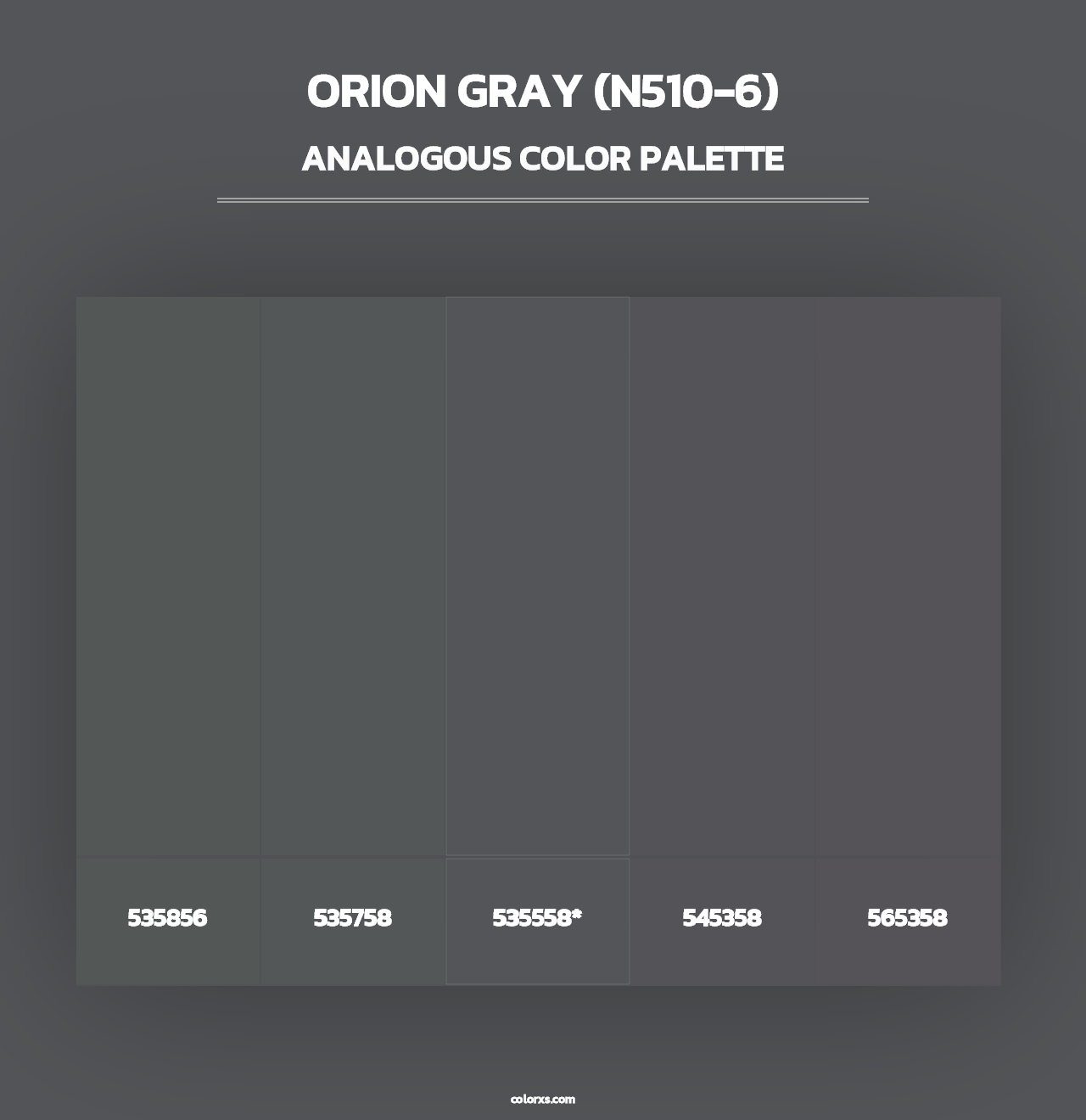 Orion Gray (N510-6) - Analogous Color Palette
