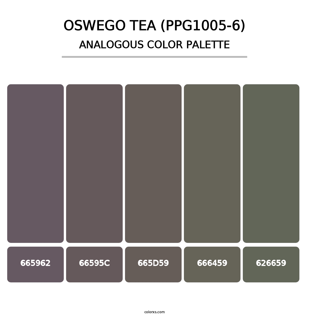 Oswego Tea (PPG1005-6) - Analogous Color Palette
