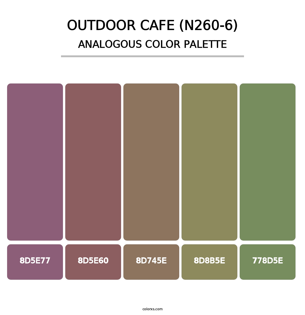 Outdoor Cafe (N260-6) - Analogous Color Palette