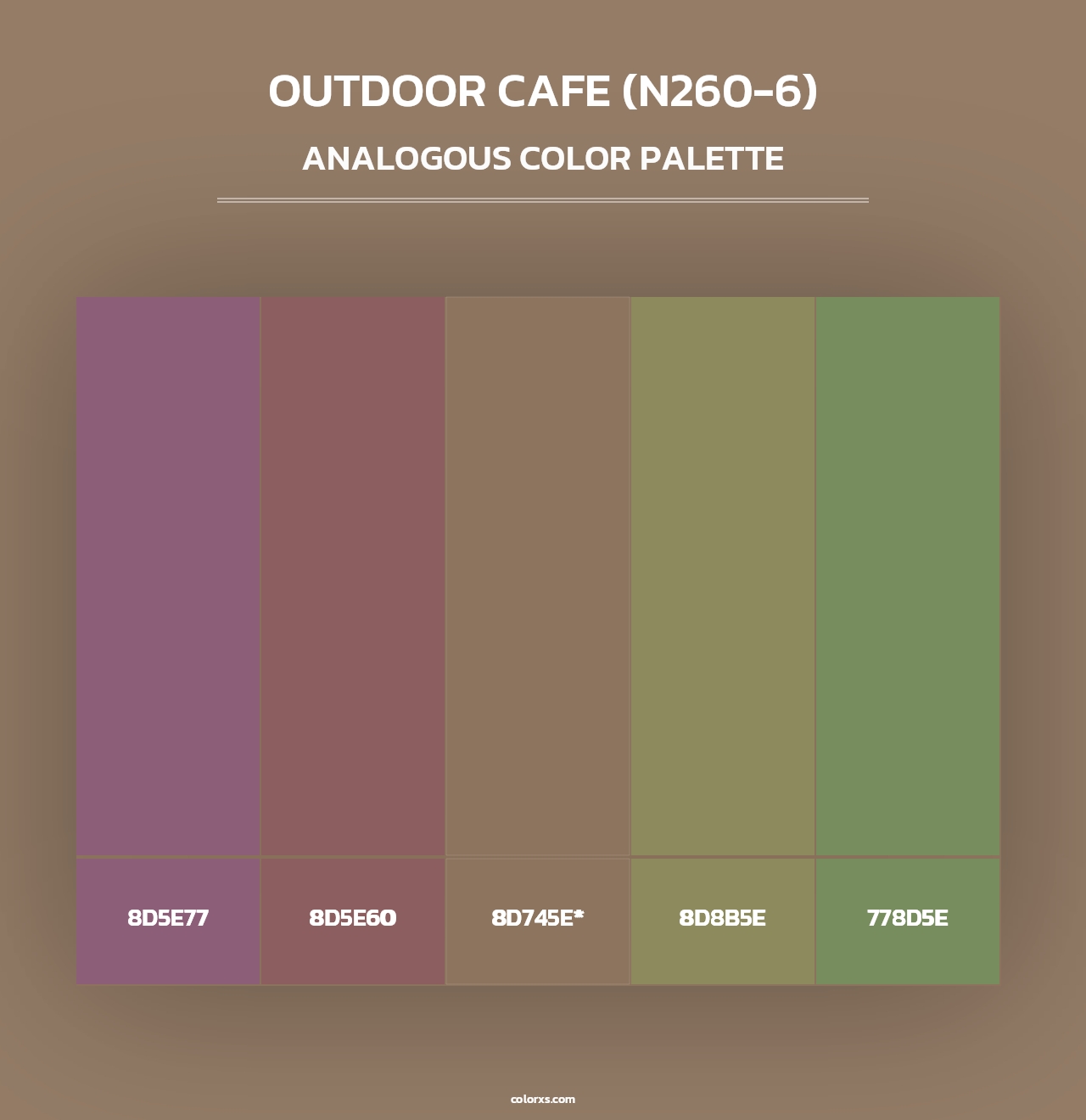 Outdoor Cafe (N260-6) - Analogous Color Palette