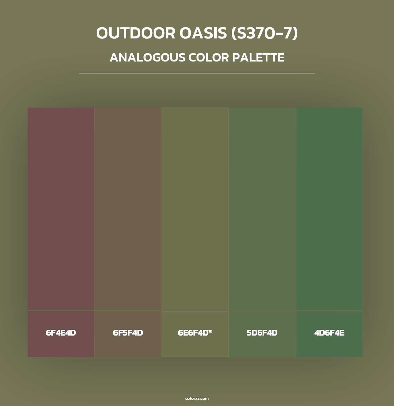 Outdoor Oasis (S370-7) - Analogous Color Palette