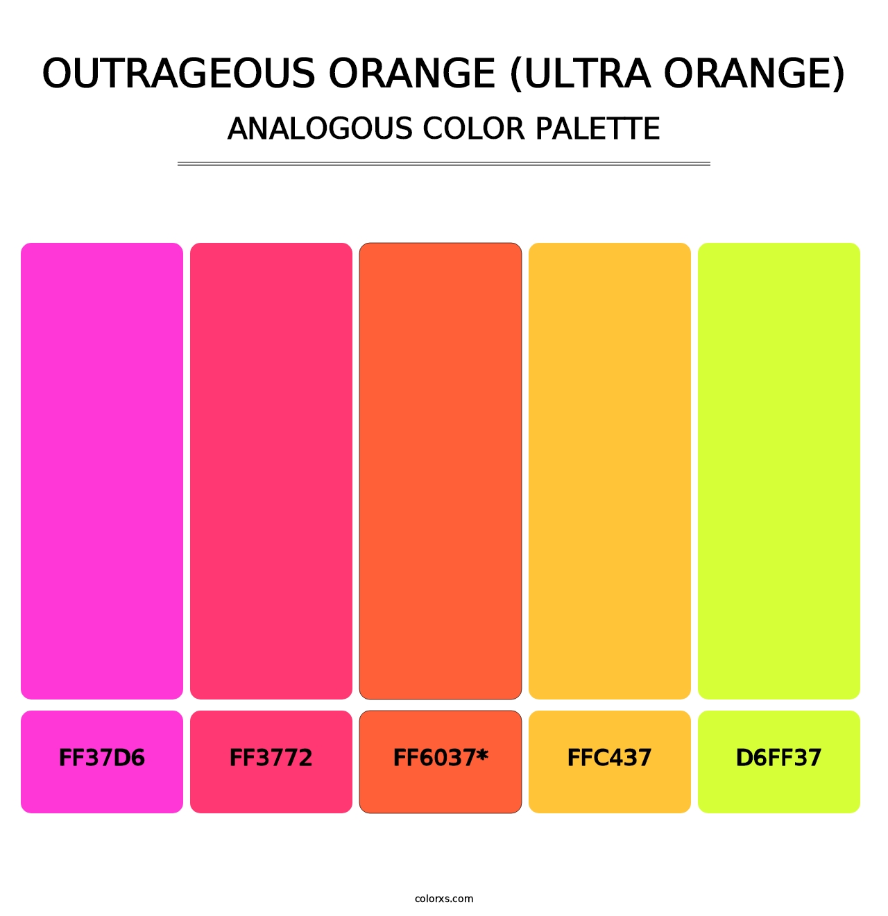 Outrageous Orange (Ultra Orange) - Analogous Color Palette