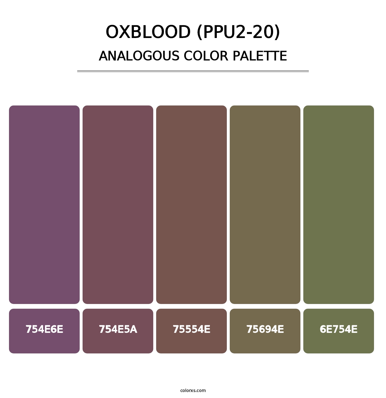 Oxblood (PPU2-20) - Analogous Color Palette