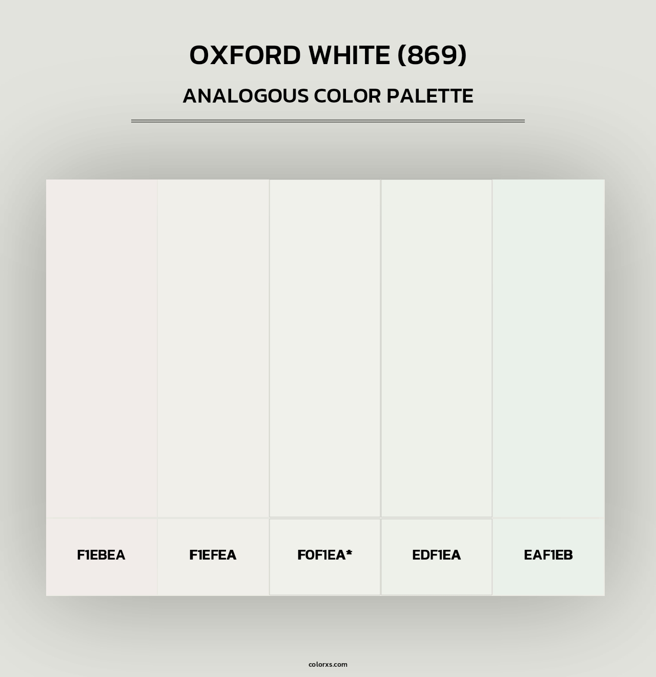 Oxford White (869) - Analogous Color Palette