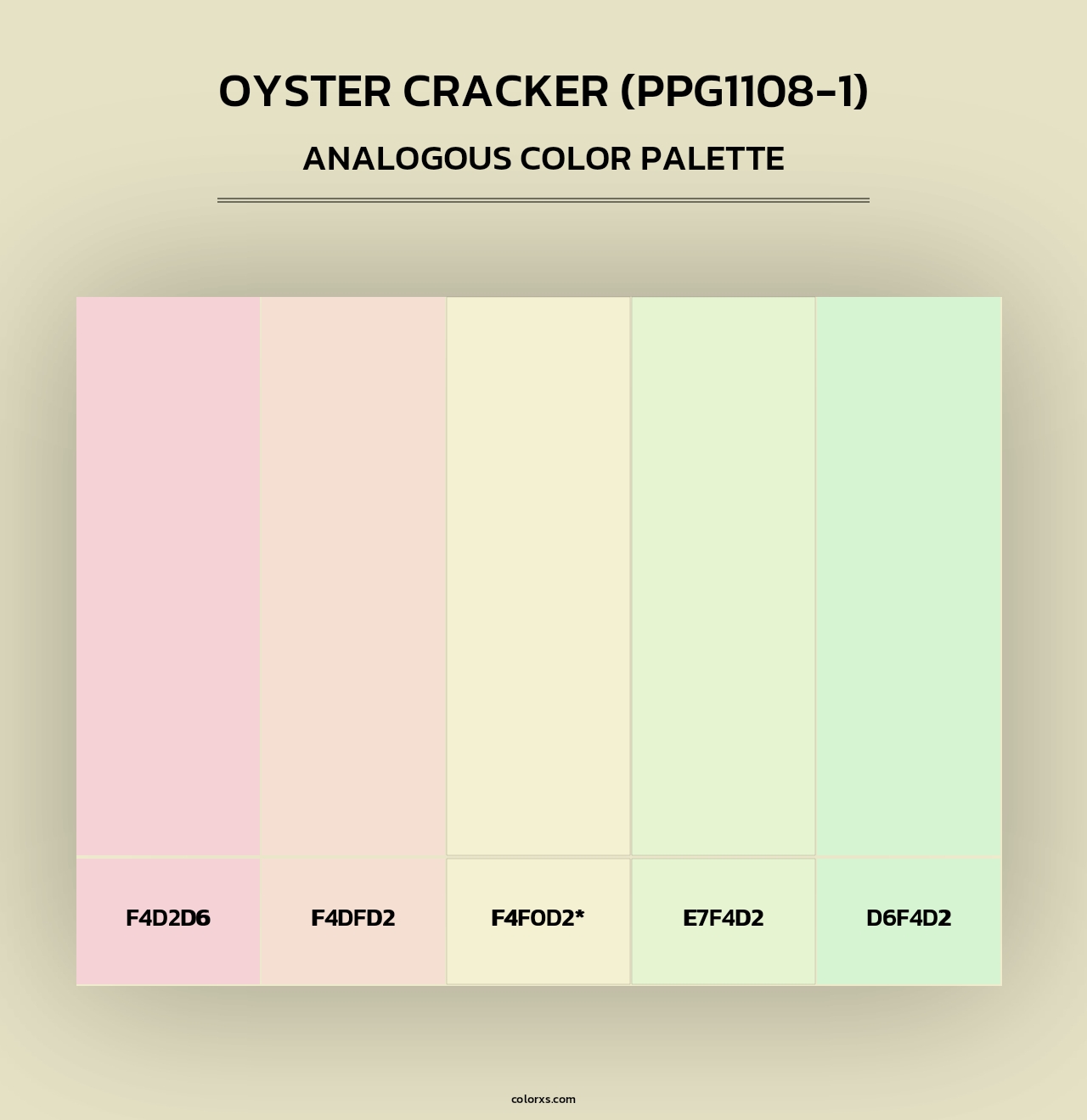 Oyster Cracker (PPG1108-1) - Analogous Color Palette