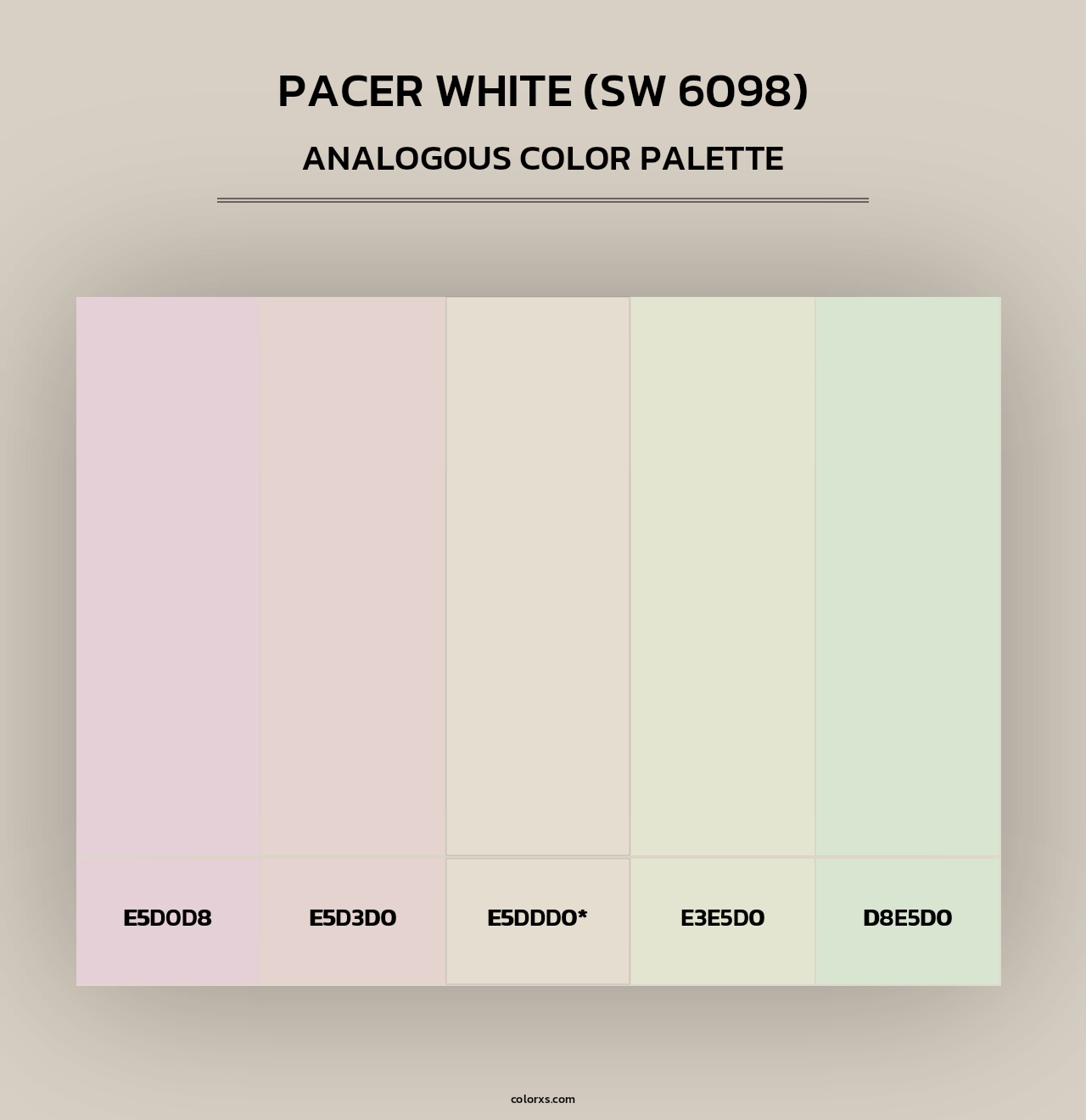 Pacer White (SW 6098) - Analogous Color Palette