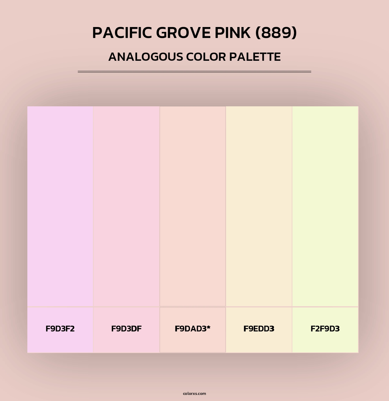 Pacific Grove Pink (889) - Analogous Color Palette