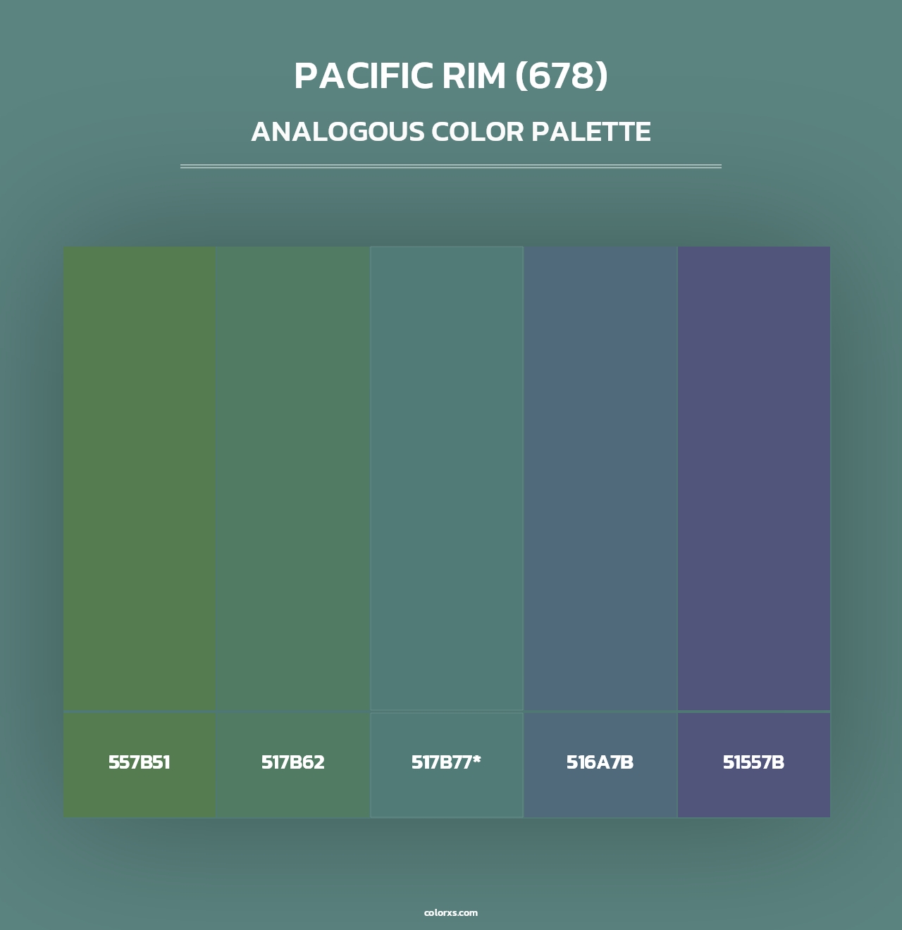 Pacific Rim (678) - Analogous Color Palette
