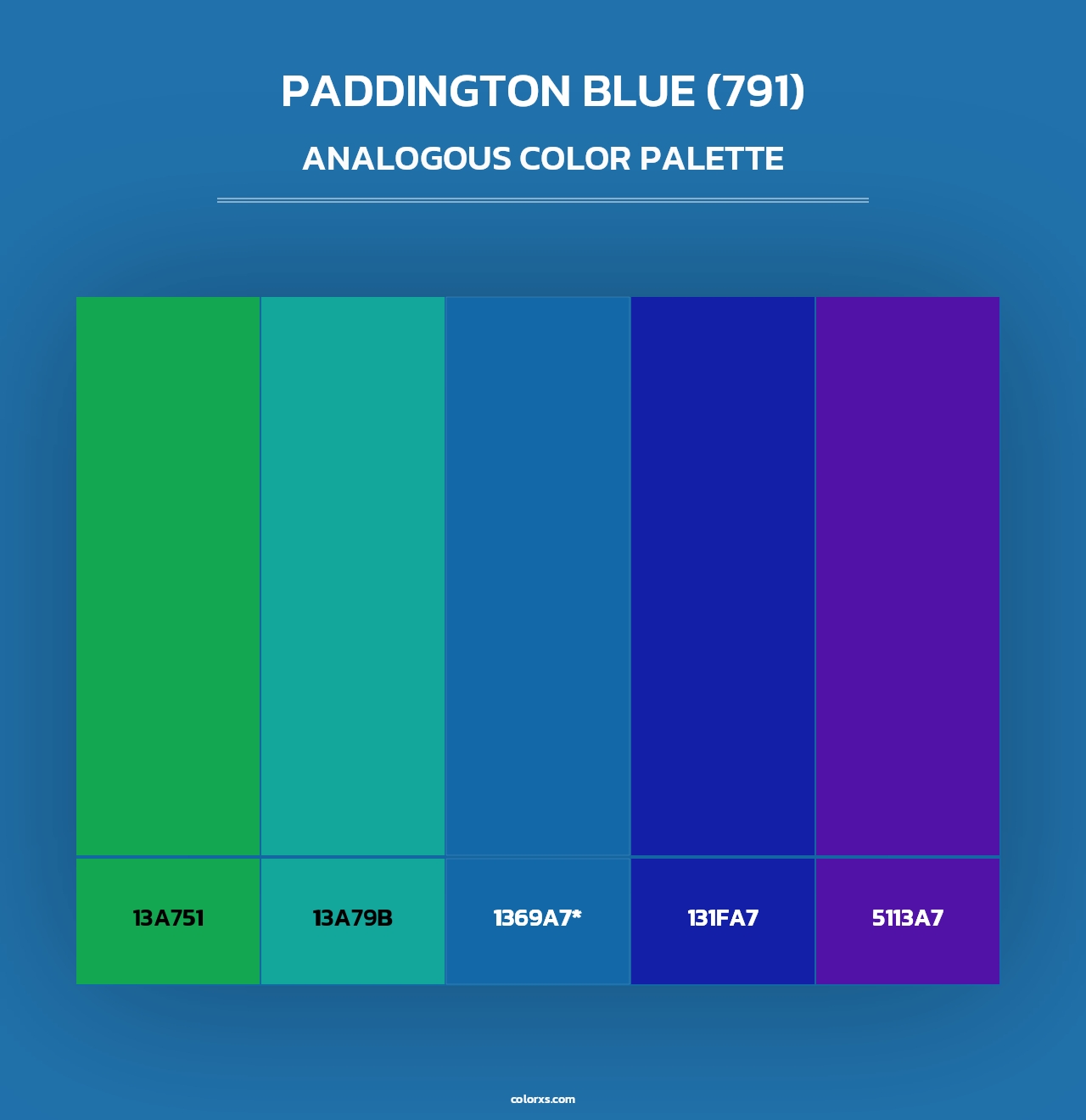Paddington Blue (791) - Analogous Color Palette