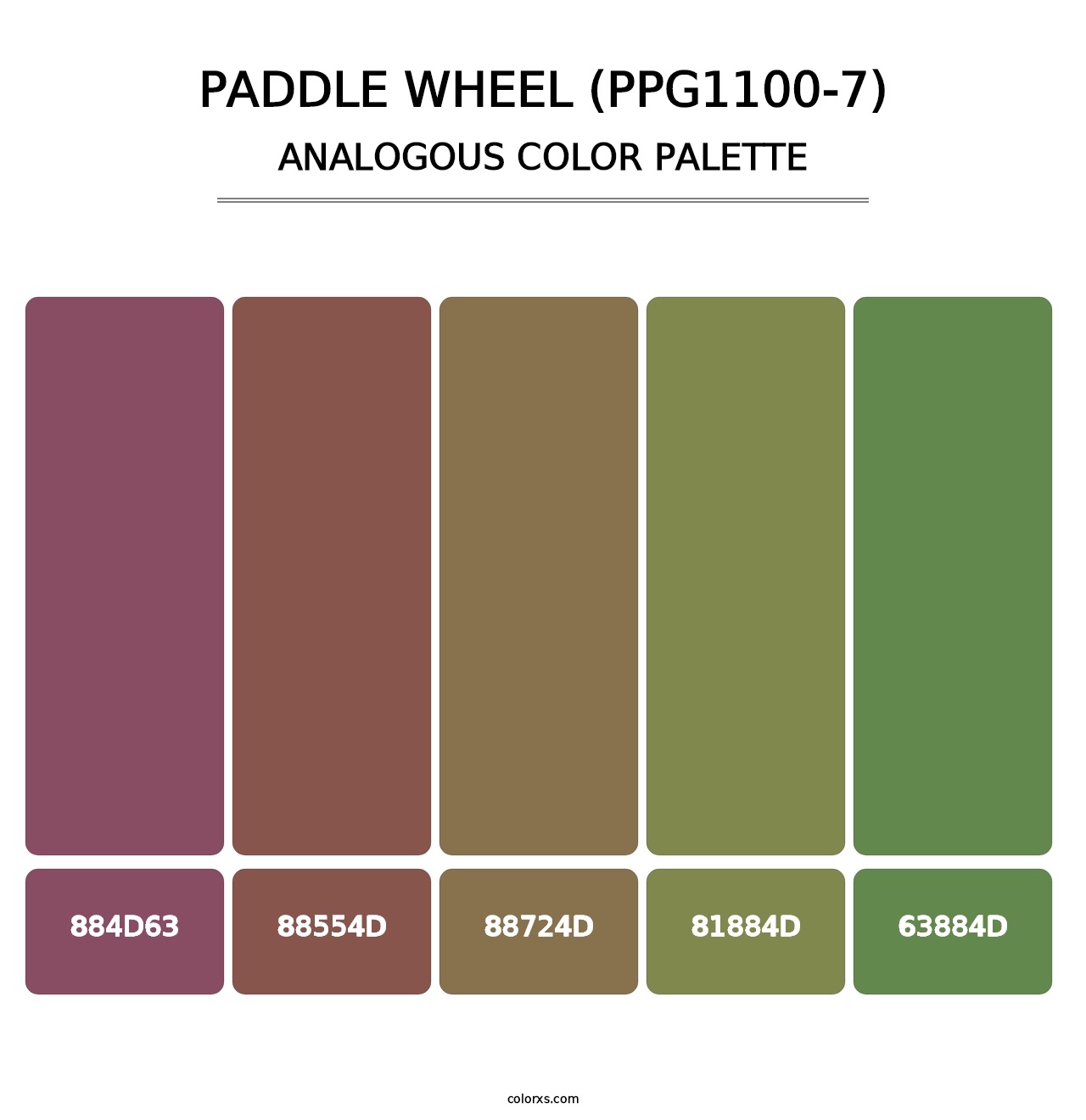 Paddle Wheel (PPG1100-7) - Analogous Color Palette