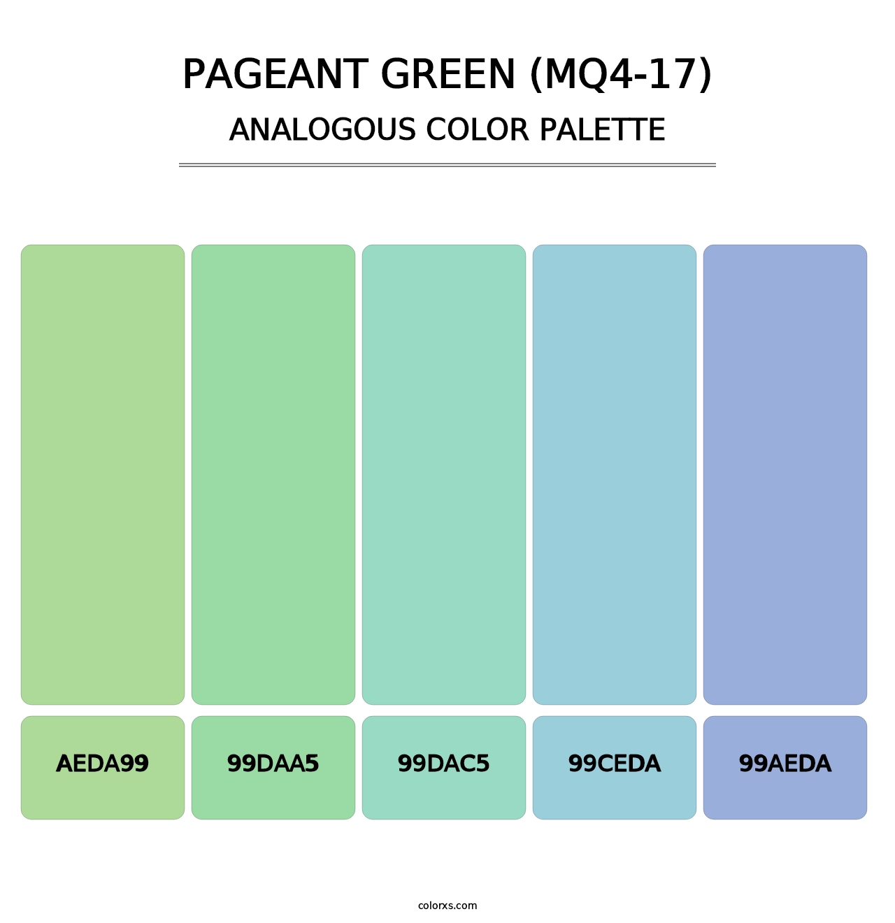 Pageant Green (MQ4-17) - Analogous Color Palette