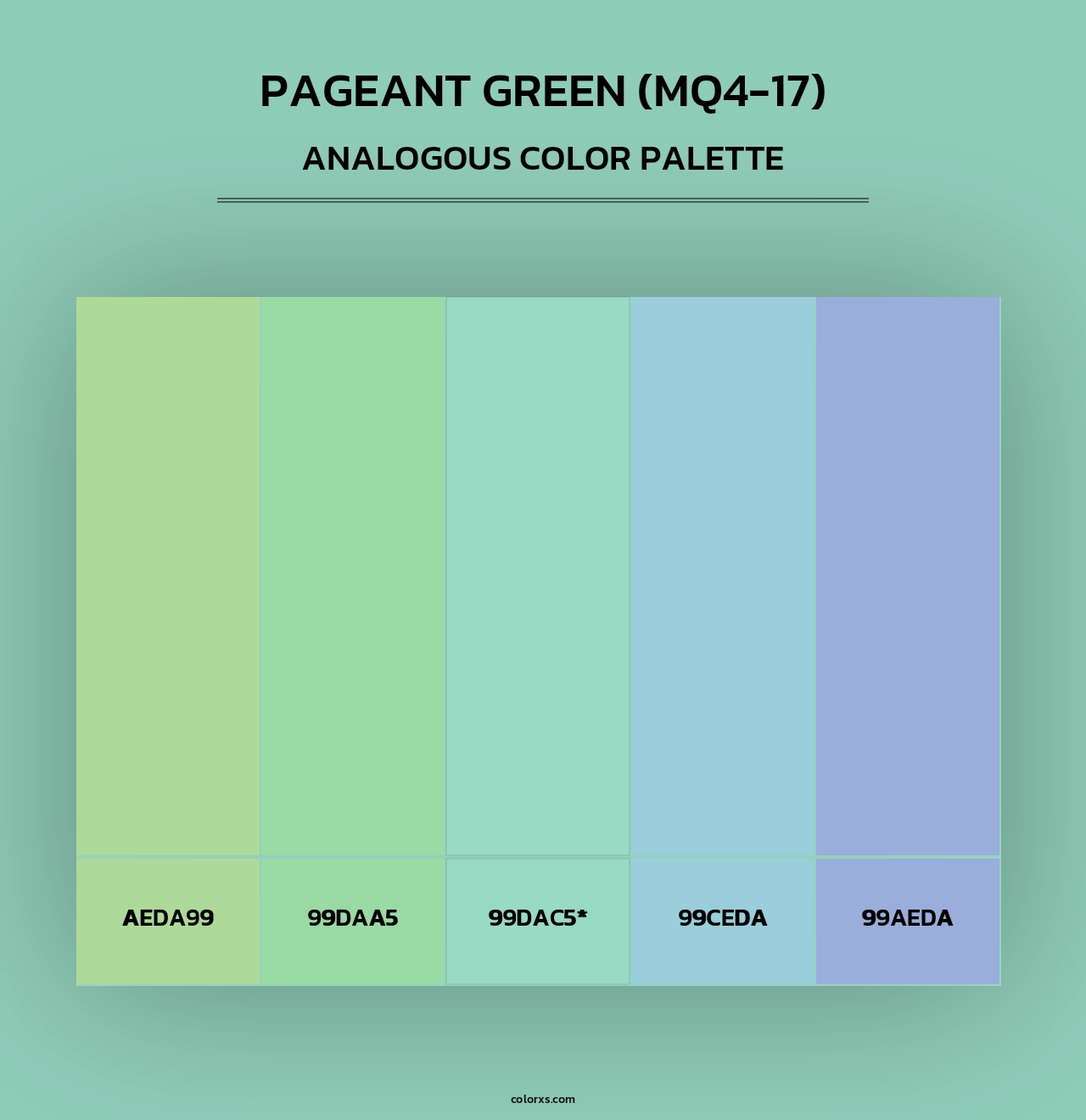 Pageant Green (MQ4-17) - Analogous Color Palette