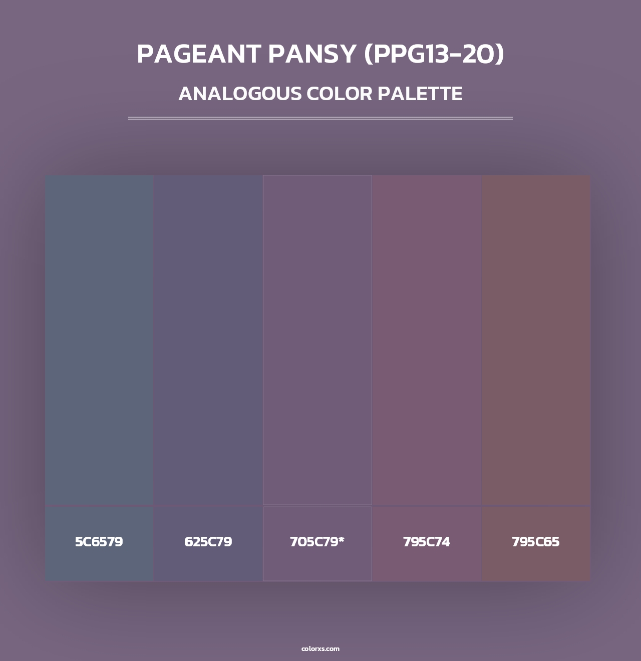 Pageant Pansy (PPG13-20) - Analogous Color Palette