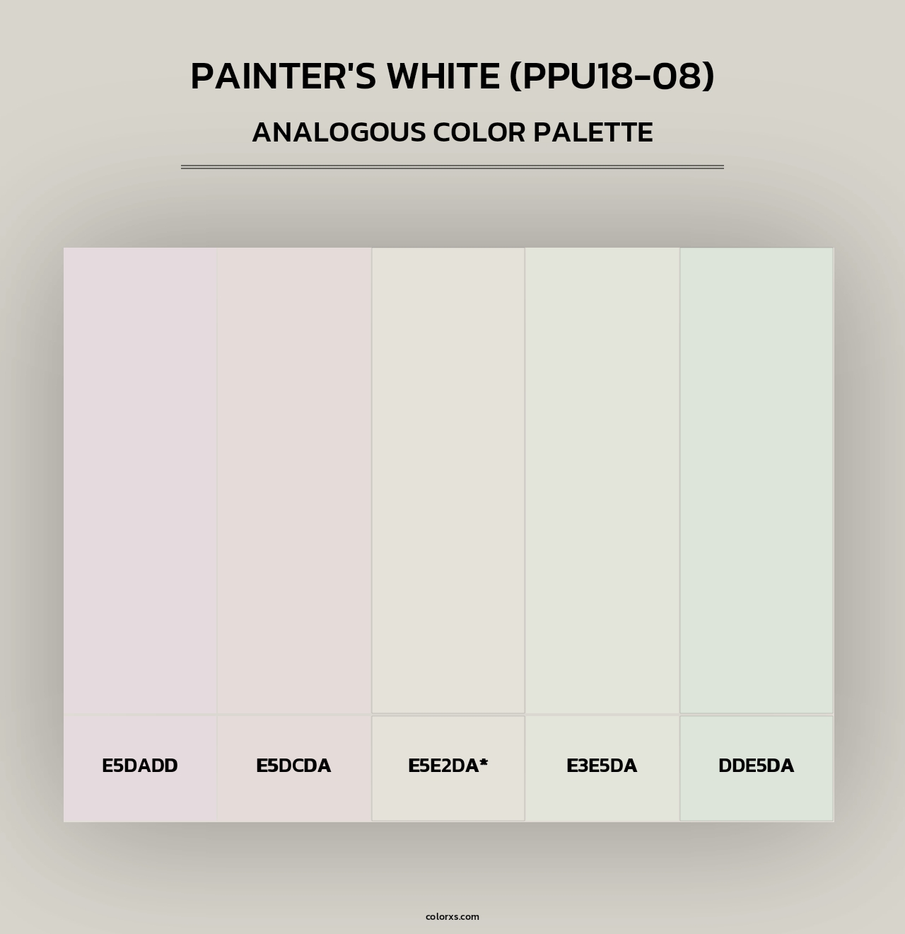 Painter'S White (PPU18-08) - Analogous Color Palette