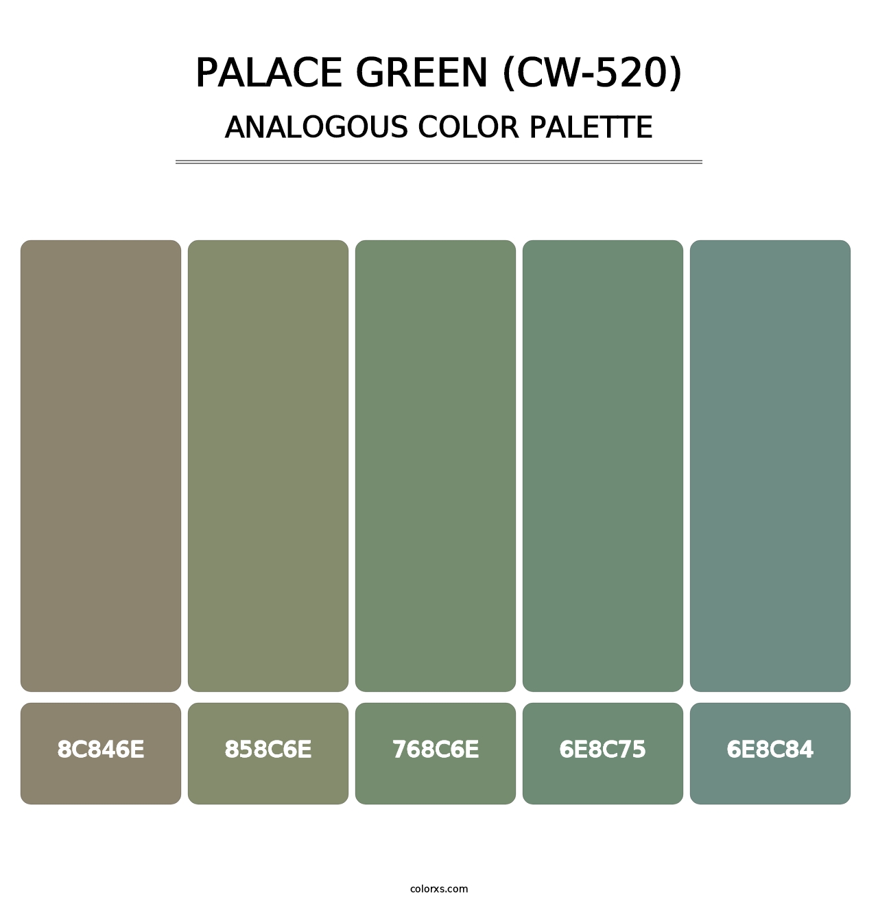 Palace Green (CW-520) - Analogous Color Palette