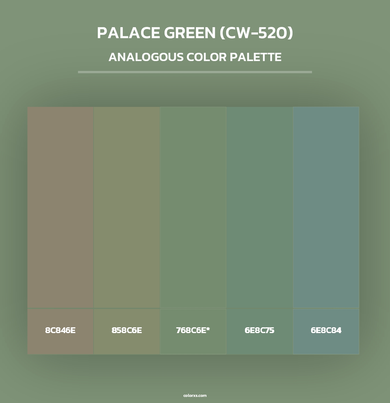 Palace Green (CW-520) - Analogous Color Palette