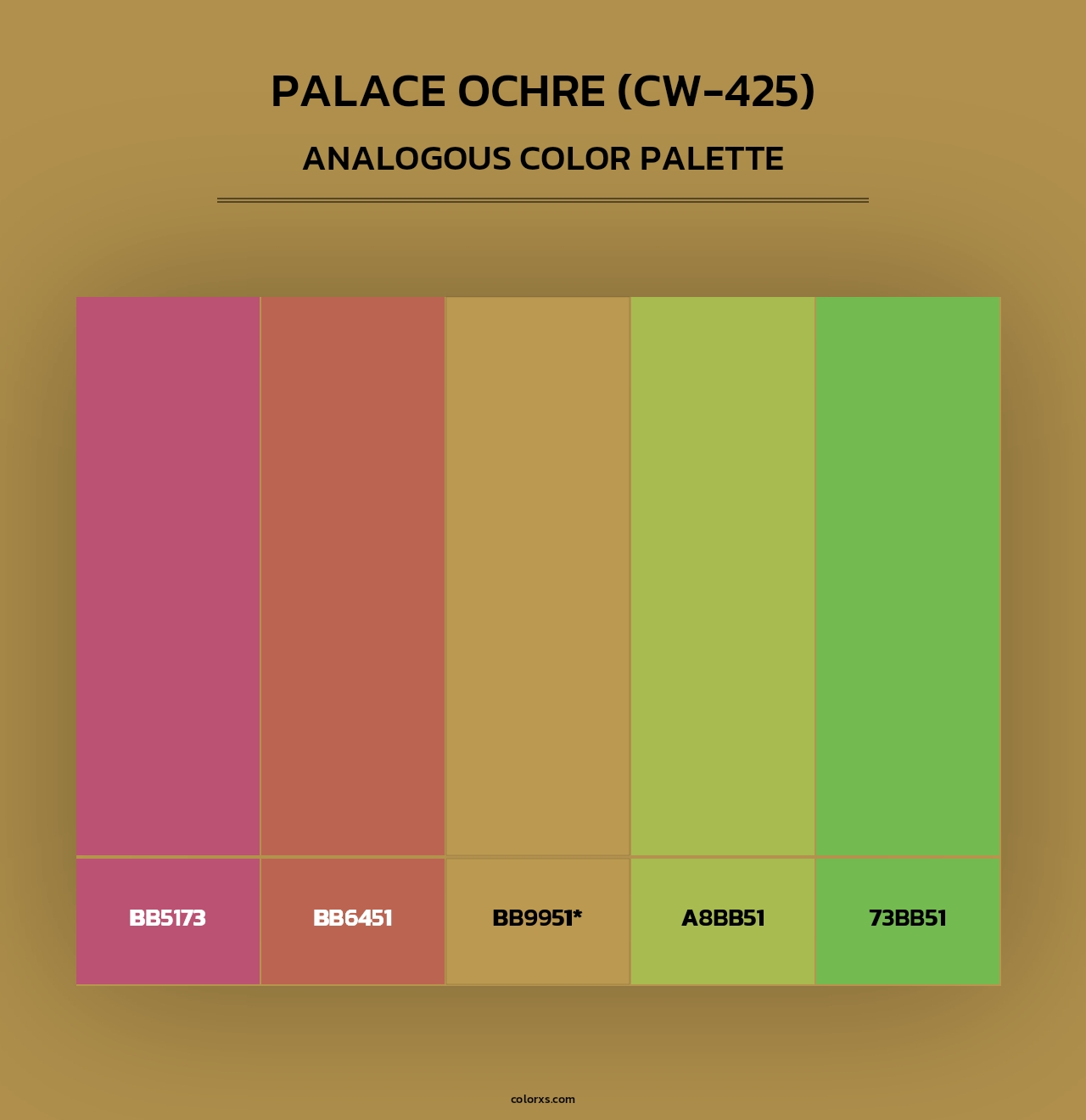 Palace Ochre (CW-425) - Analogous Color Palette