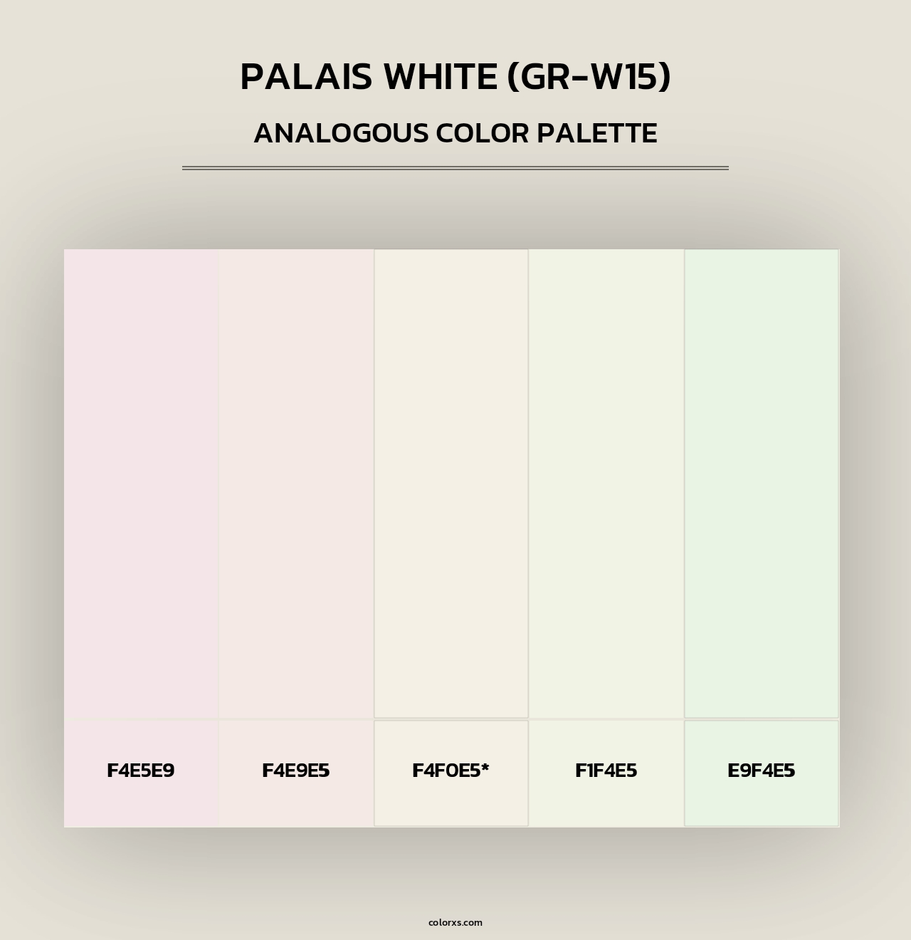 Palais White (GR-W15) - Analogous Color Palette