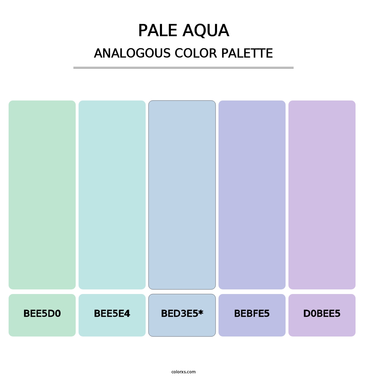 Pale Aqua - Analogous Color Palette
