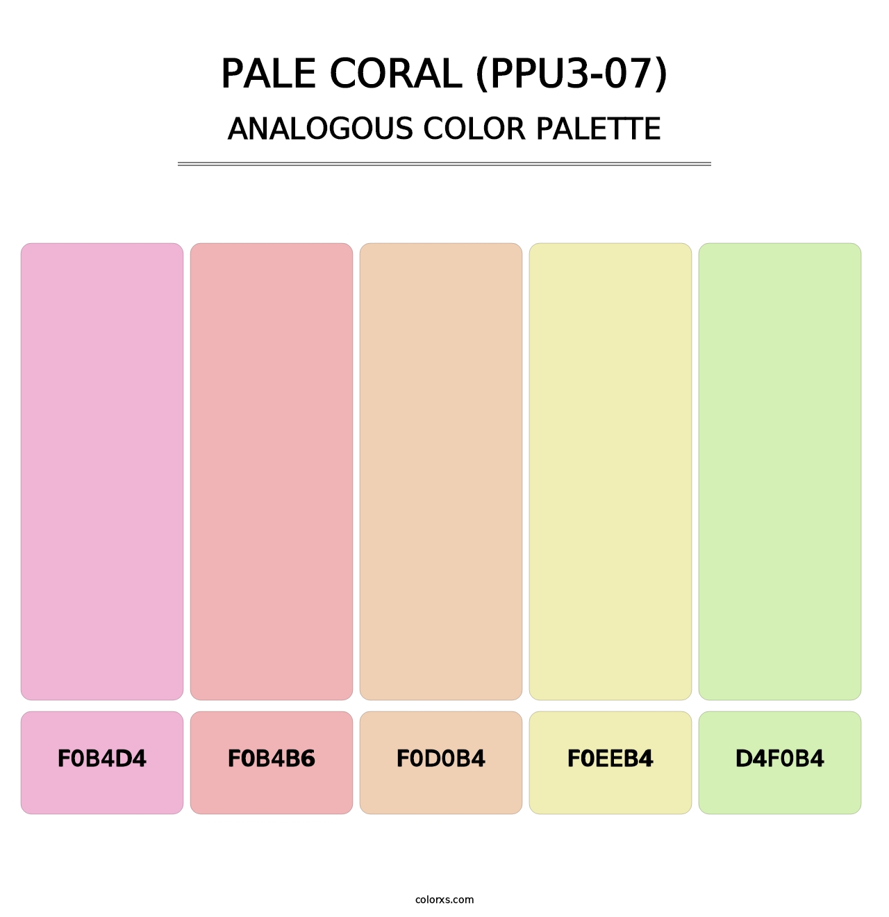 Pale Coral (PPU3-07) - Analogous Color Palette