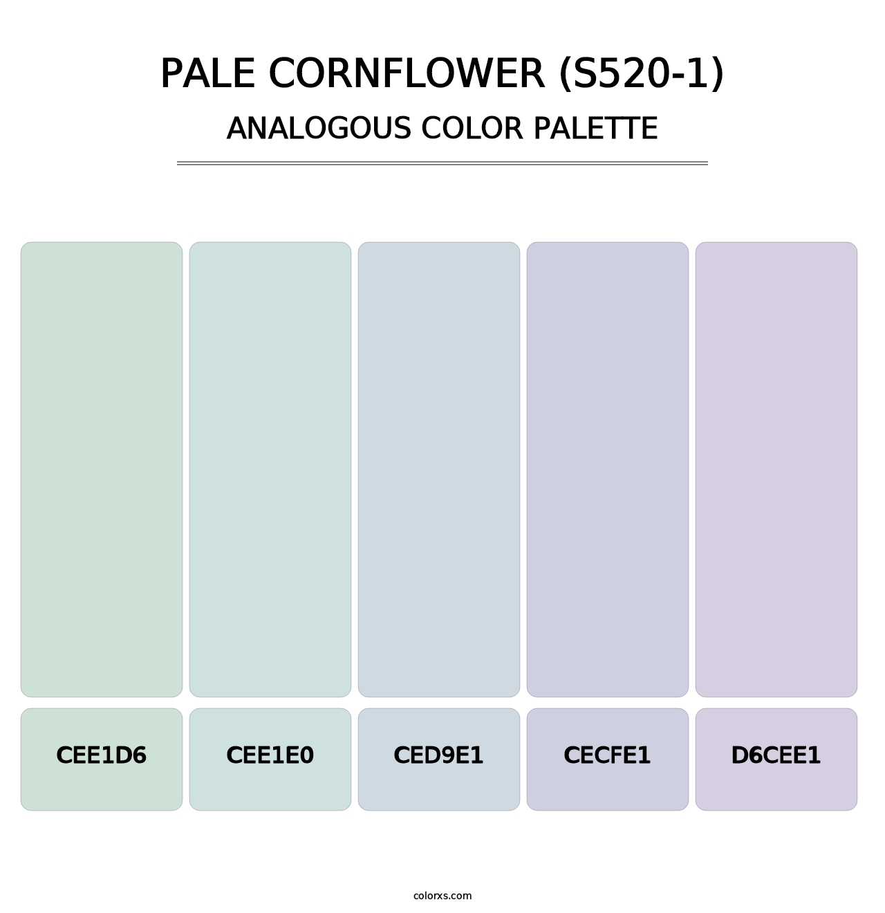 Pale Cornflower (S520-1) - Analogous Color Palette