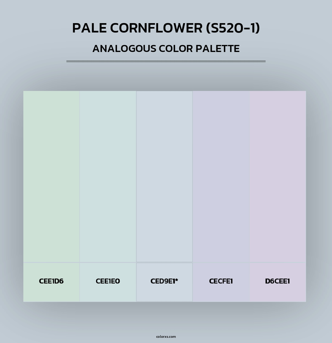 Pale Cornflower (S520-1) - Analogous Color Palette